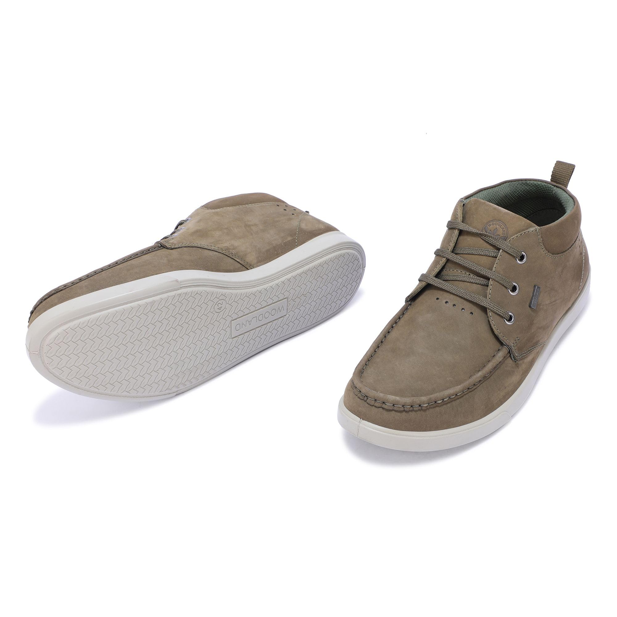 Woodland Men's Casual Shoe - Olive Green - Image 5