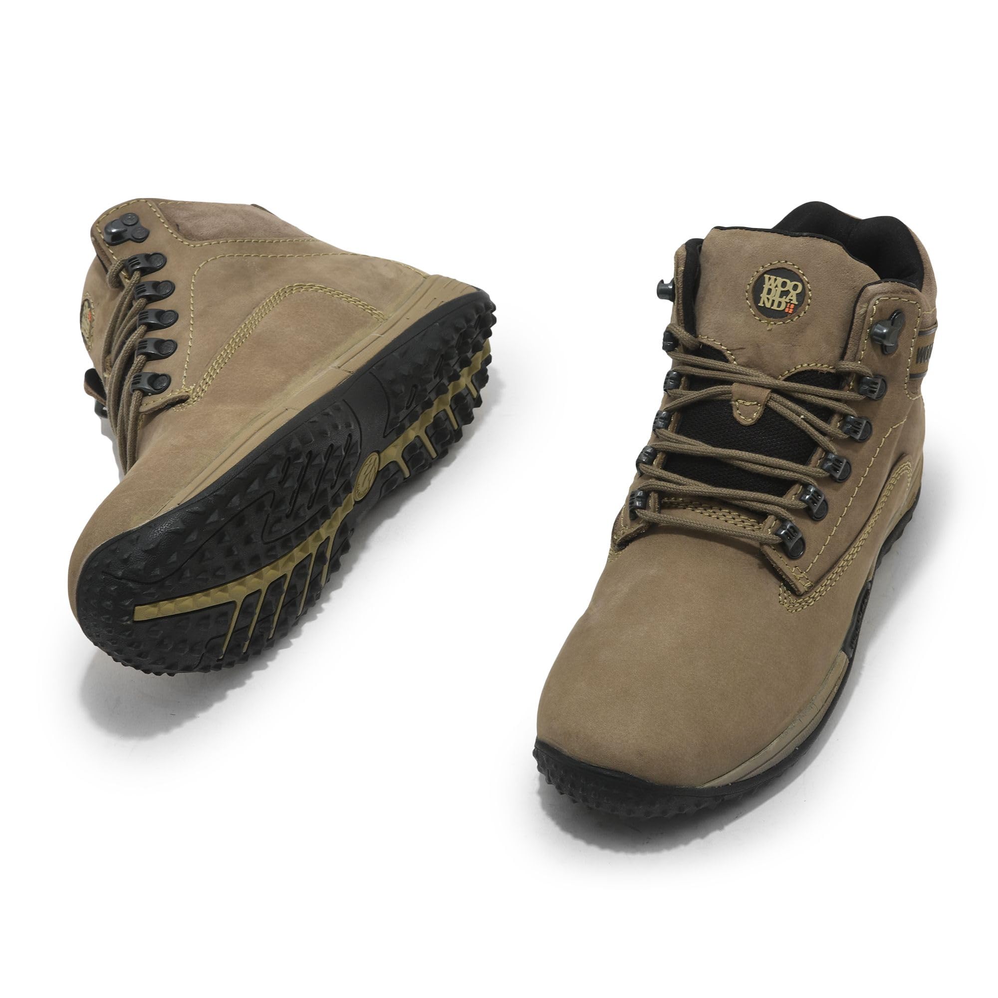 Woodland Men's Dubai Khaki Boots - Genuine Leather - Image 4