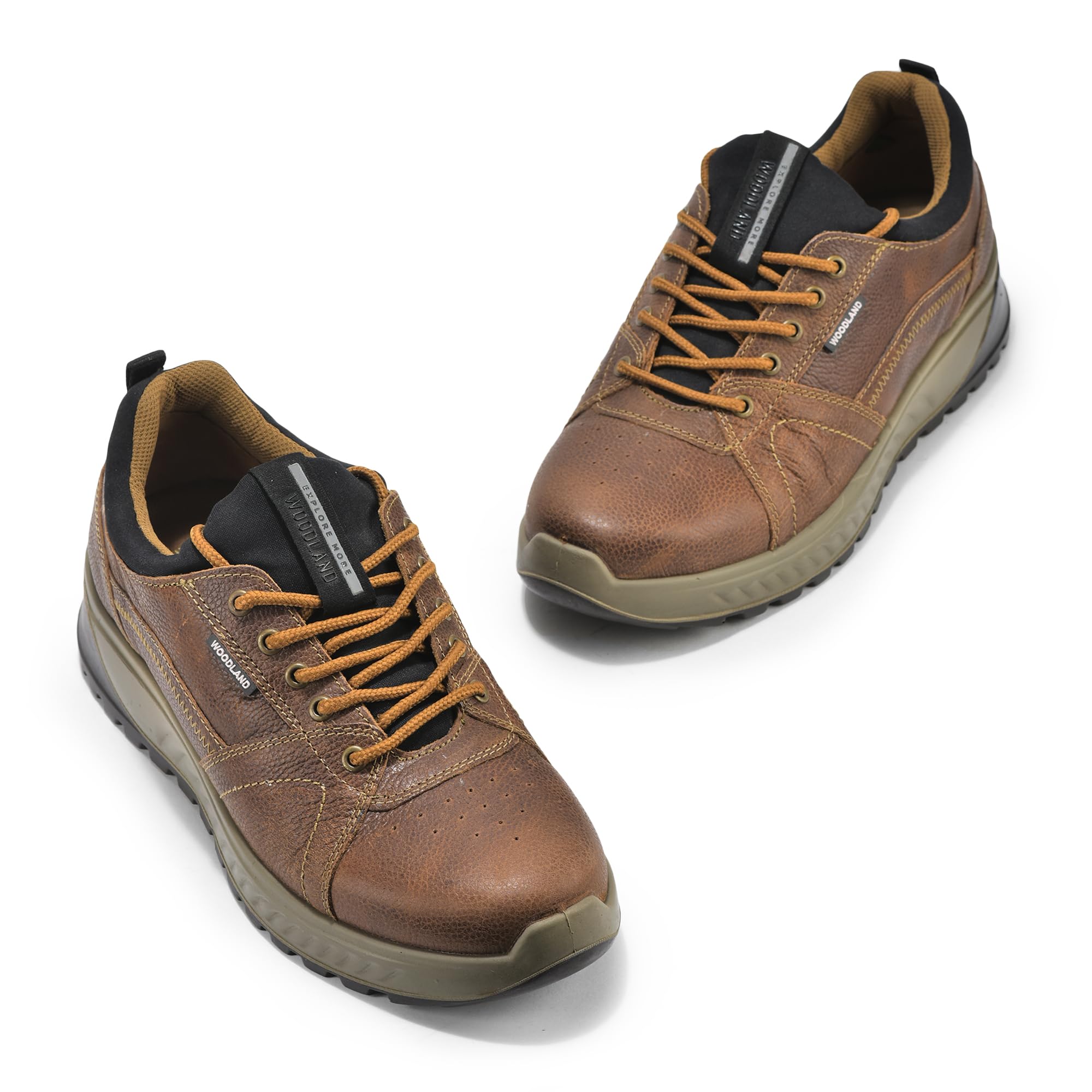 Woodland Men's Camel Nubuk Casual Shoes - Image 3