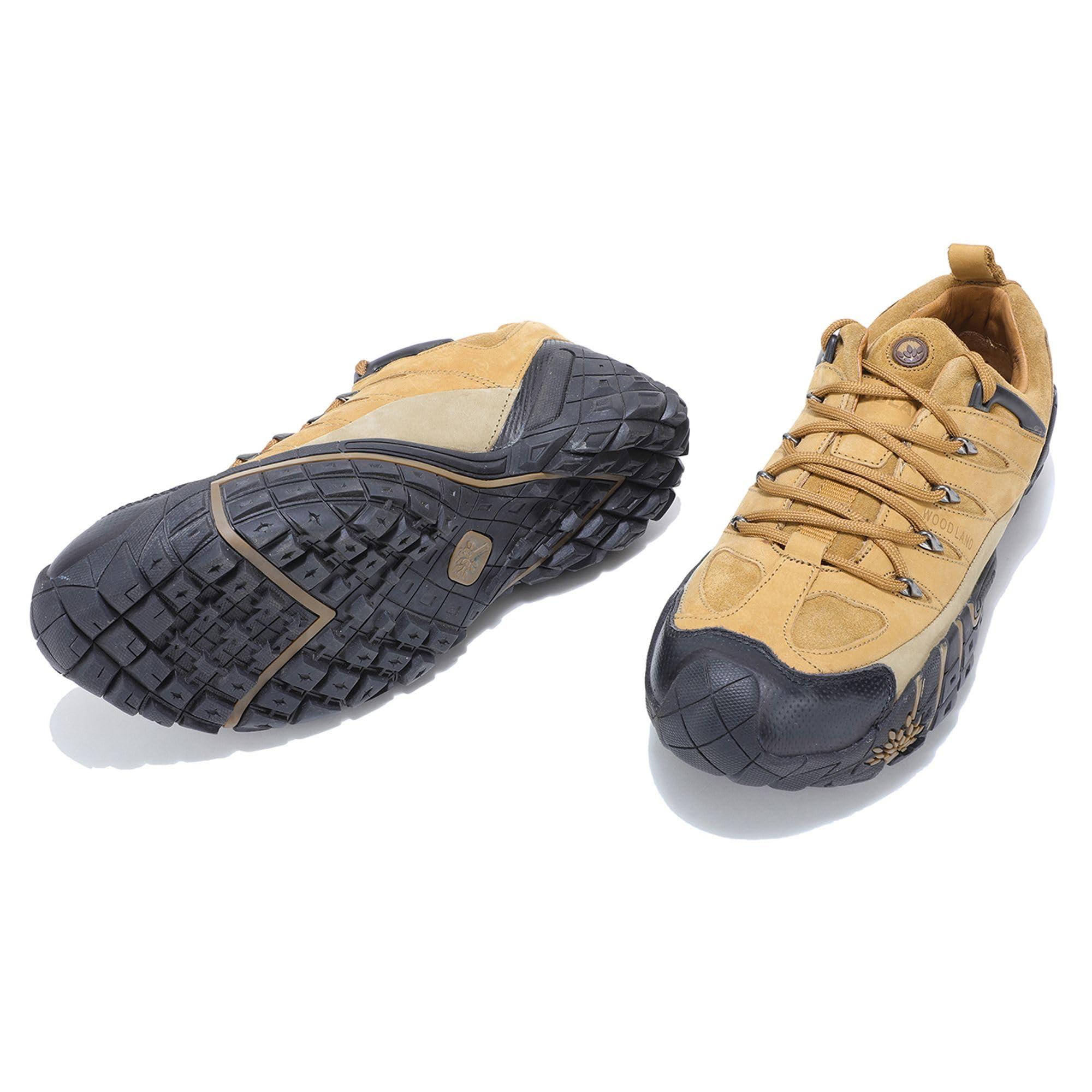 Woodland Men's Camel Leather Casual Shoes - Image 5