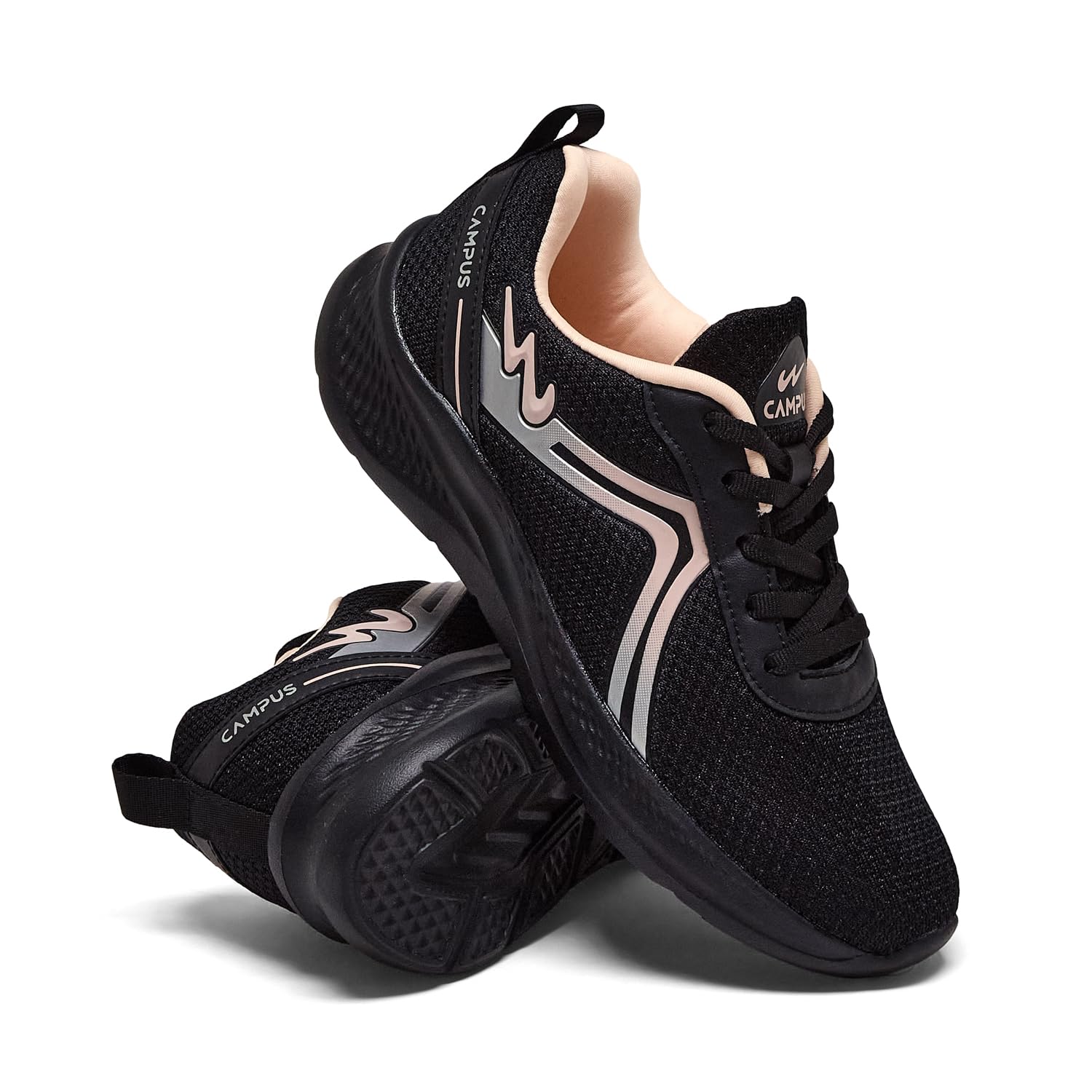 Campus Women's Raye Running Shoes - Black Peach - Image 3