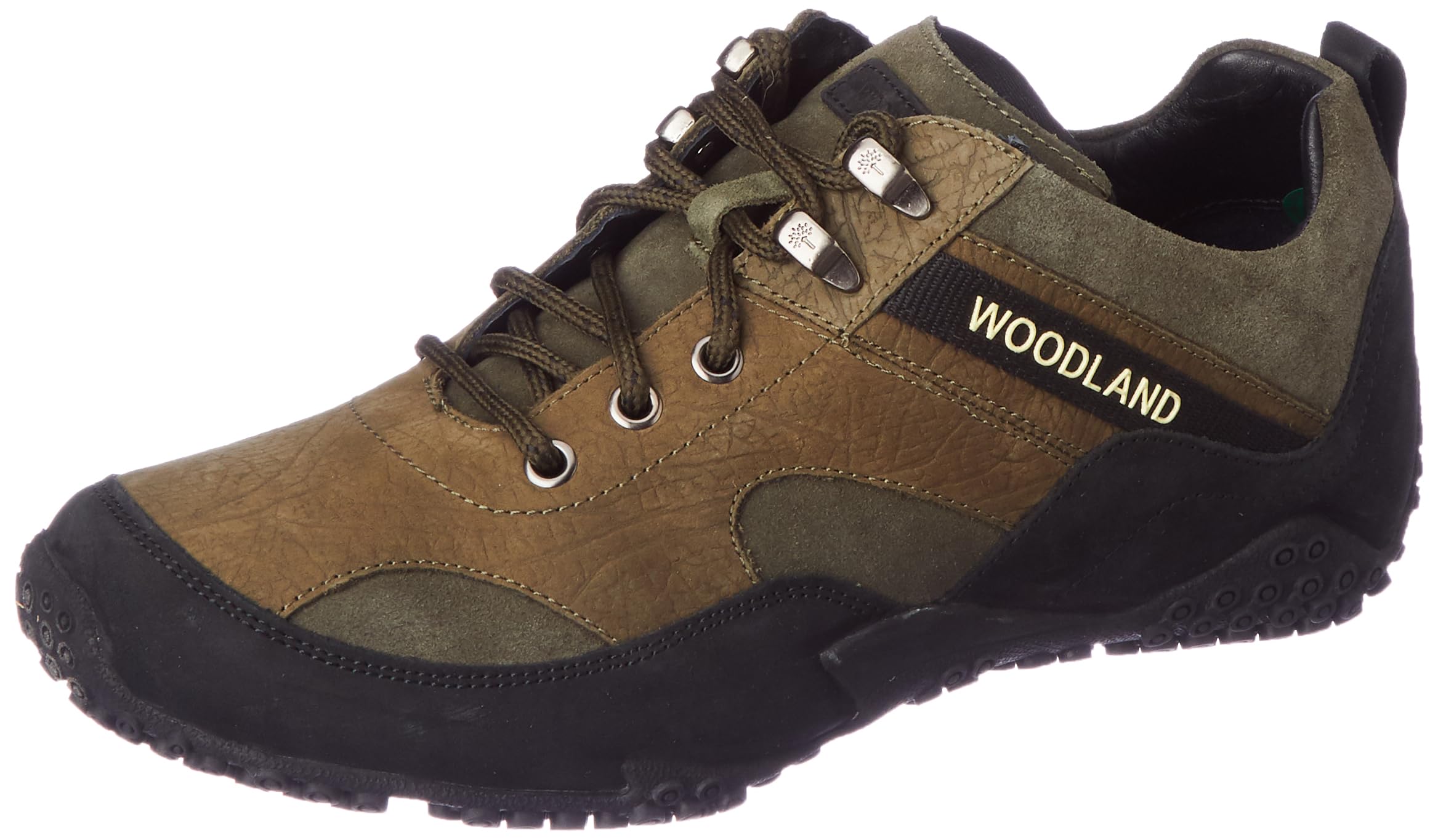 Woodland Men's Olive Green Leather Casual Shoe