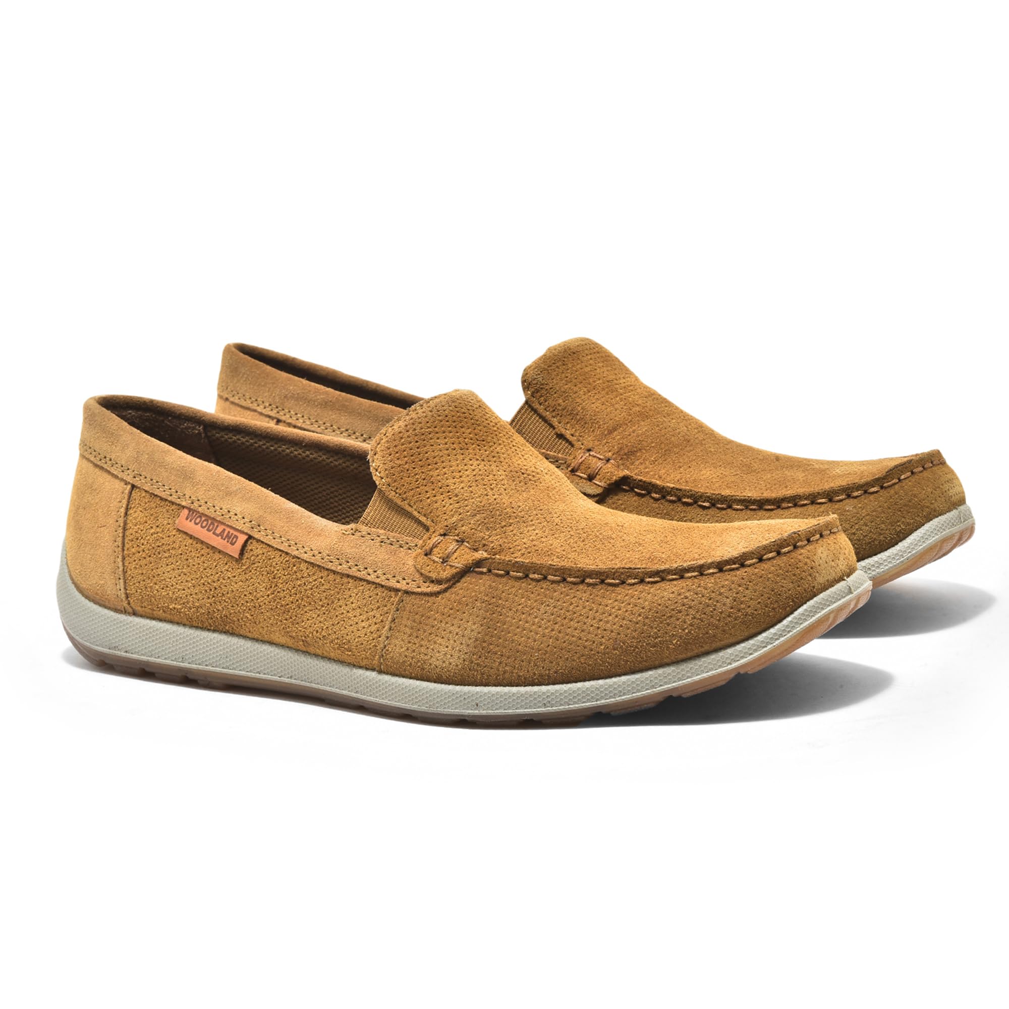 Woodland Men's Camel Suede Casual Shoes