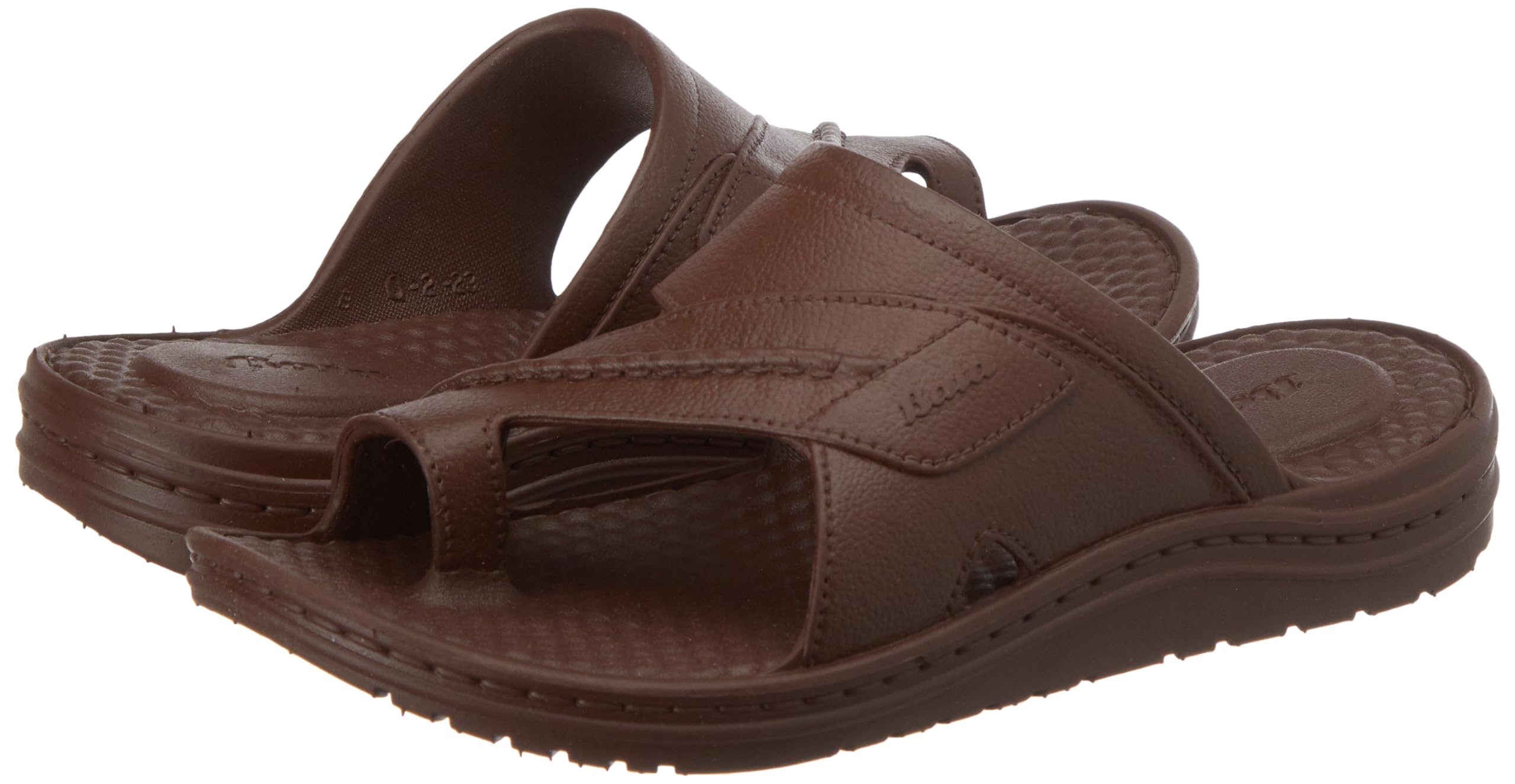 BATA Men's JACOB MONO Toe Ring Slippers - DARK BROWN - Image 2