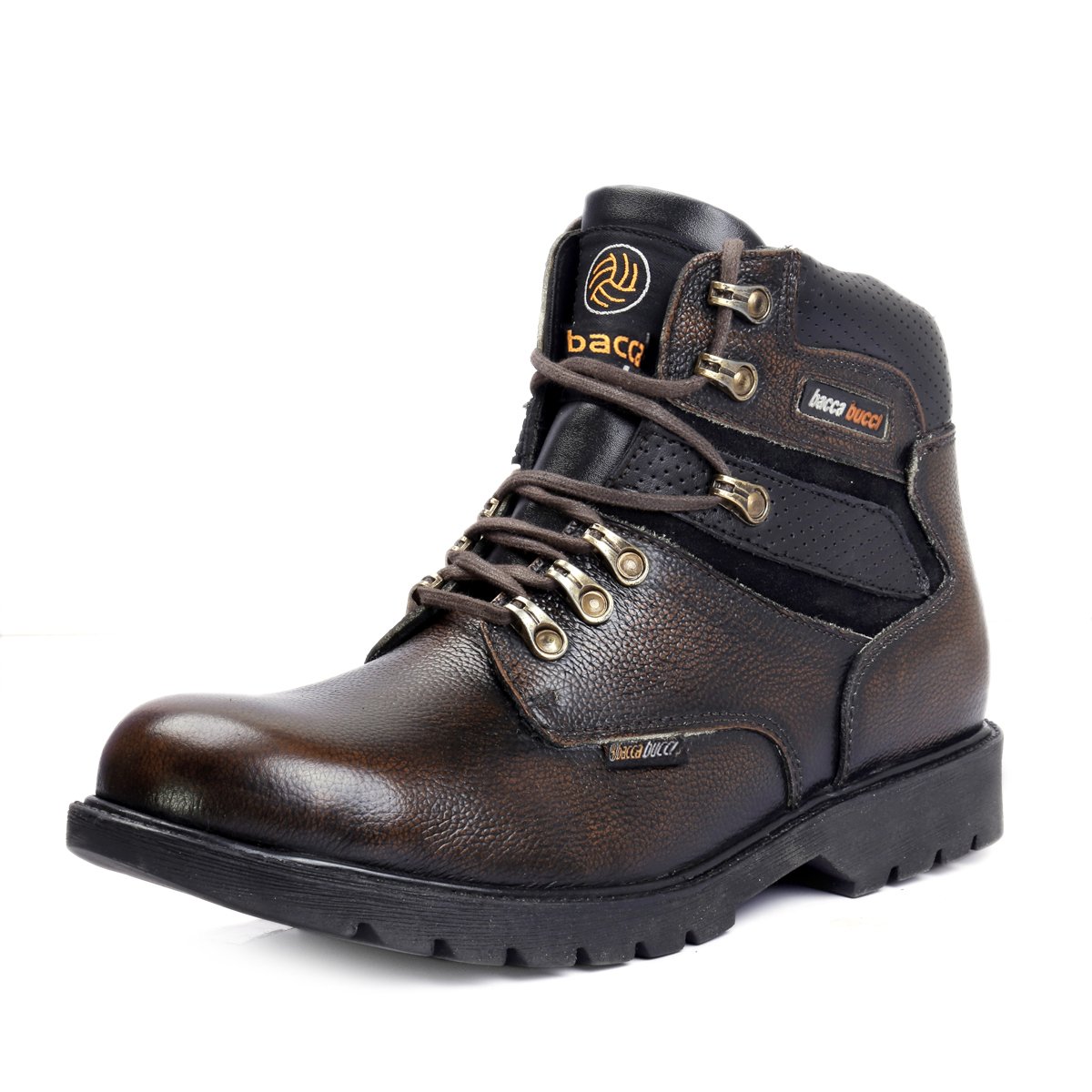 Bacca Bucci Men's Steel Toe Boots - Brown