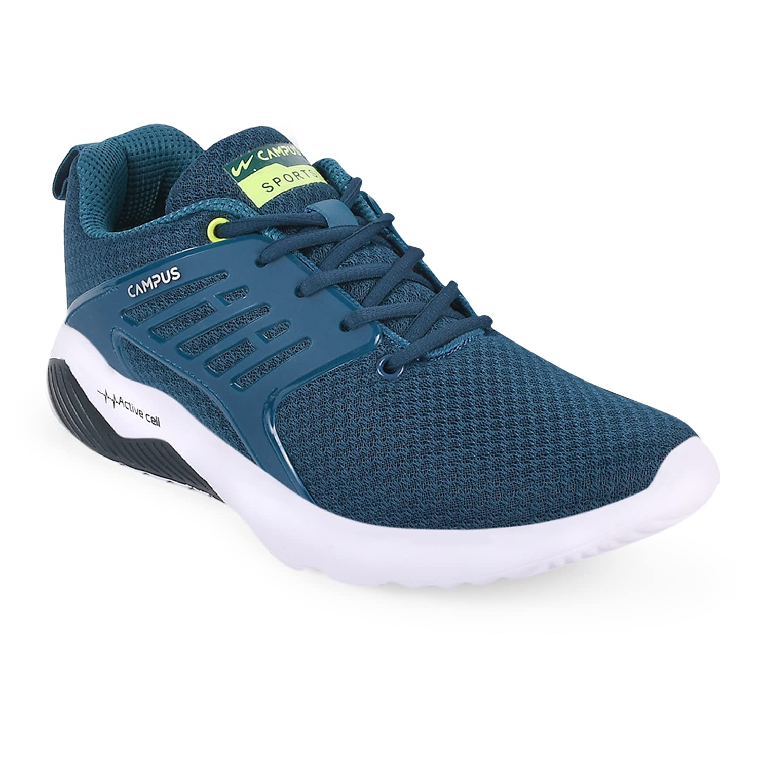 Campus Crysta PRO Running Shoes for Men - T.BLU/GRN - Image 2