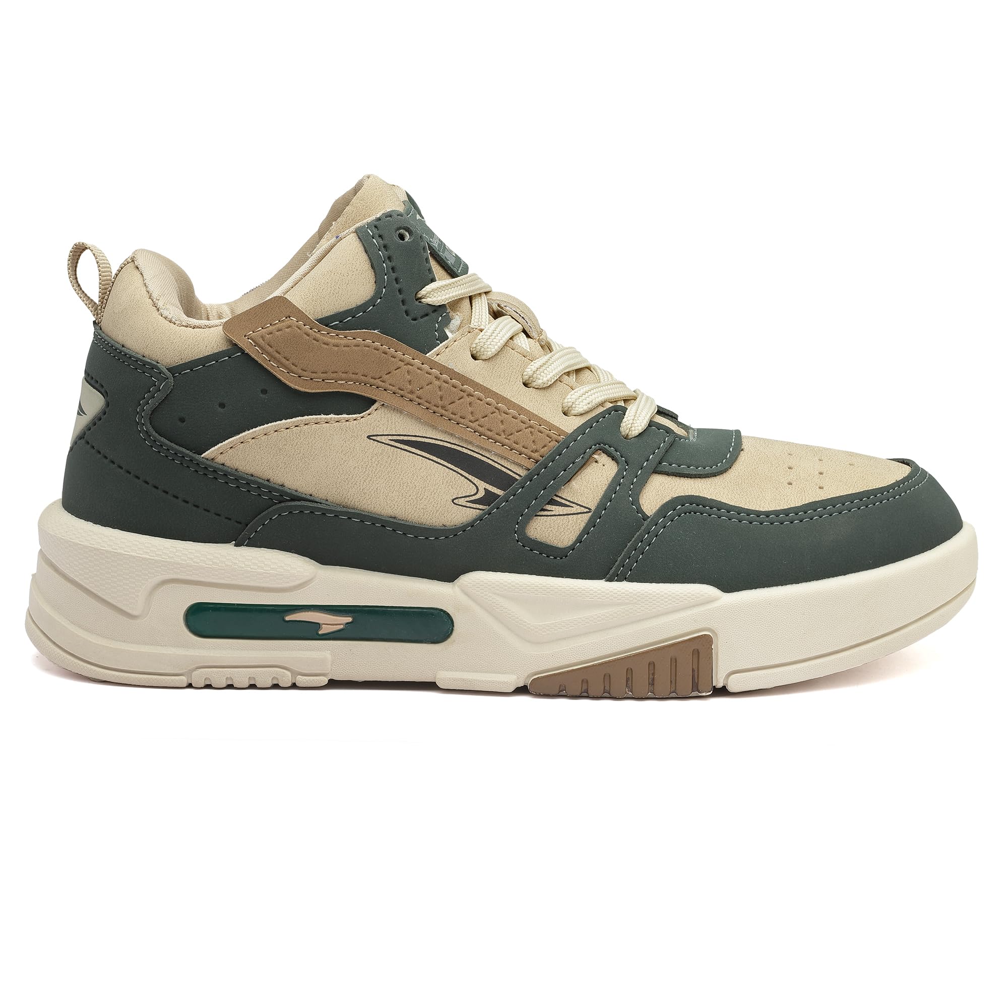 ASIAN Men's Mexico-11 Sneakers - Beige & Green - Image 3