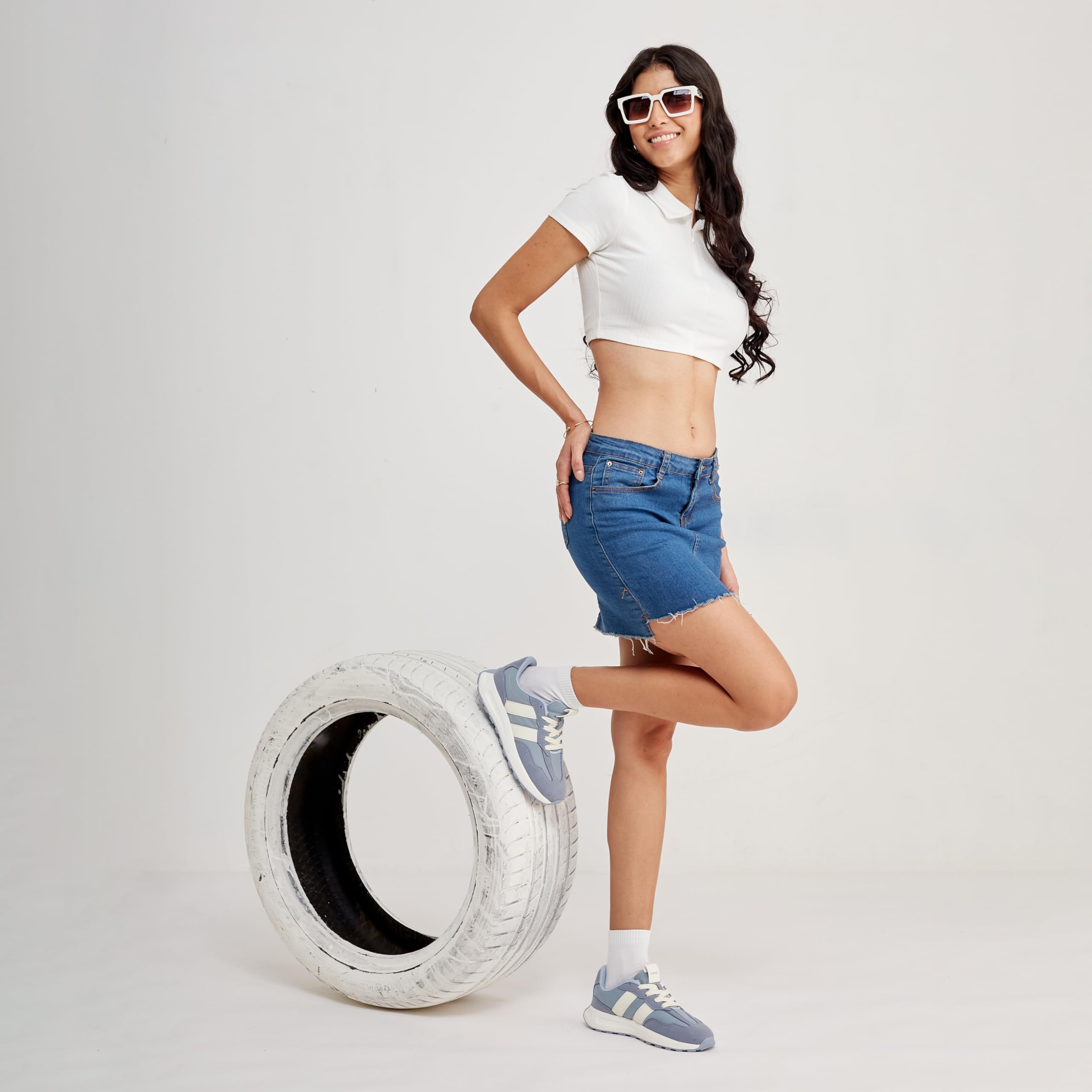 Campus GRIT Women's Sneakers - L.Sky/WHT - Image 4