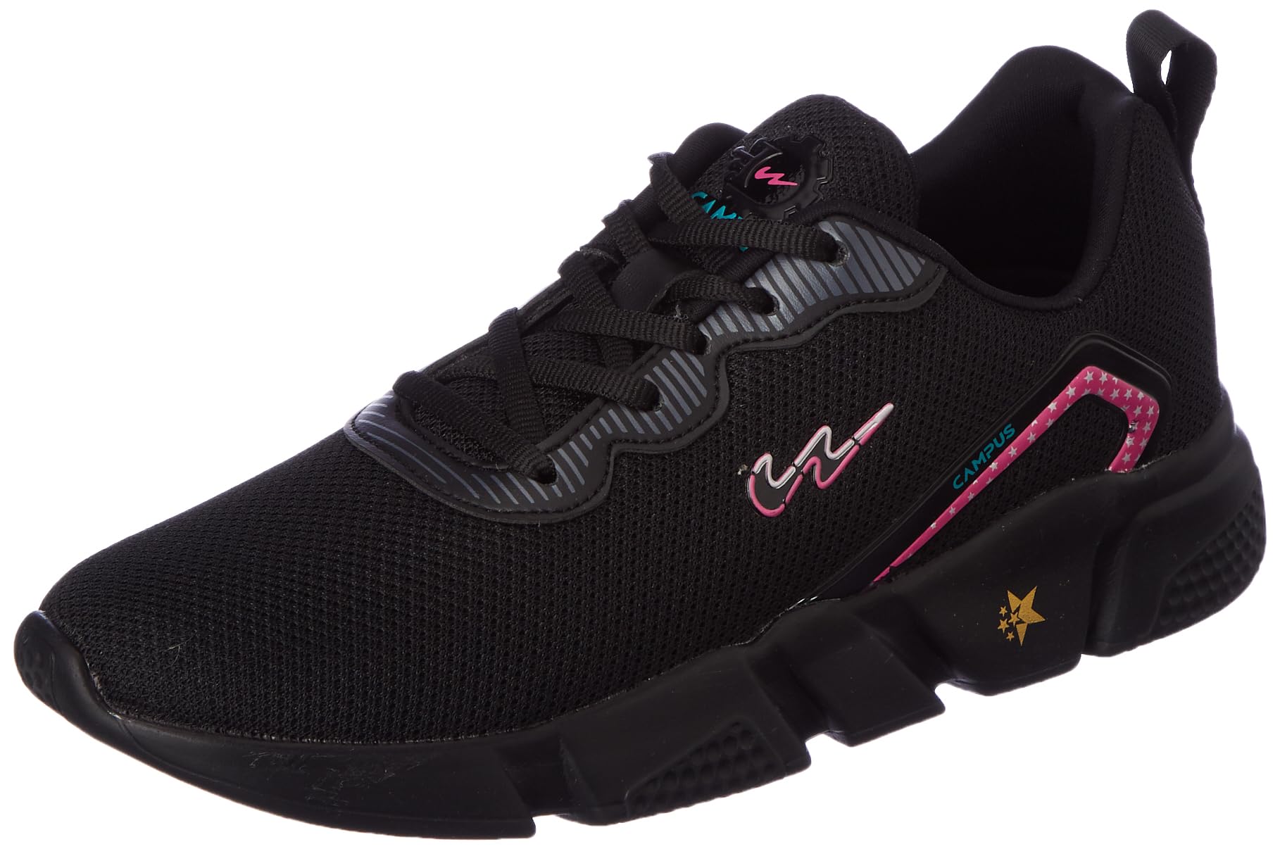 Campus Julius Women's Running Shoes - Black/Rani