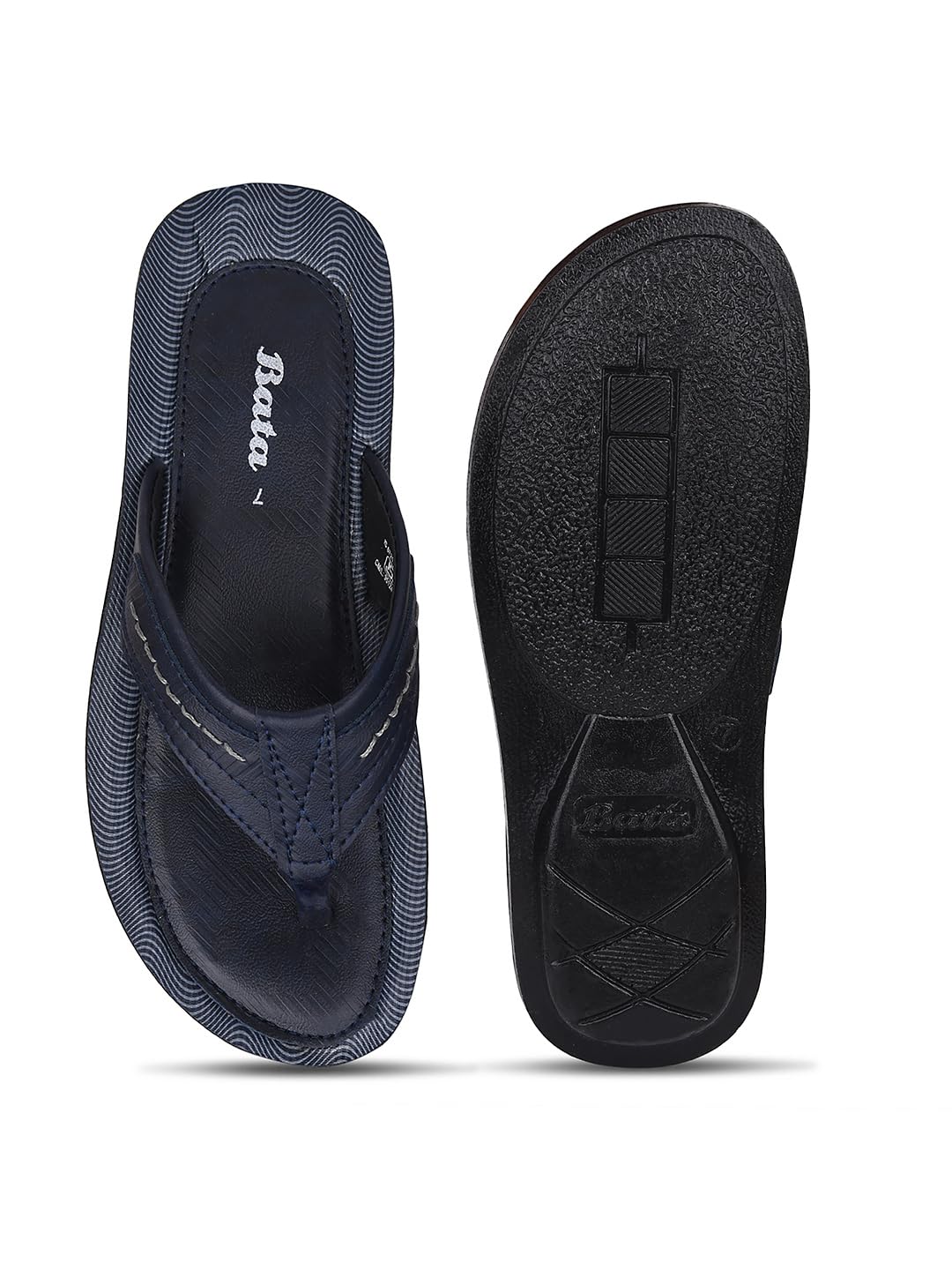 Bata Men's Navy Slip-On Slippers - Image 4