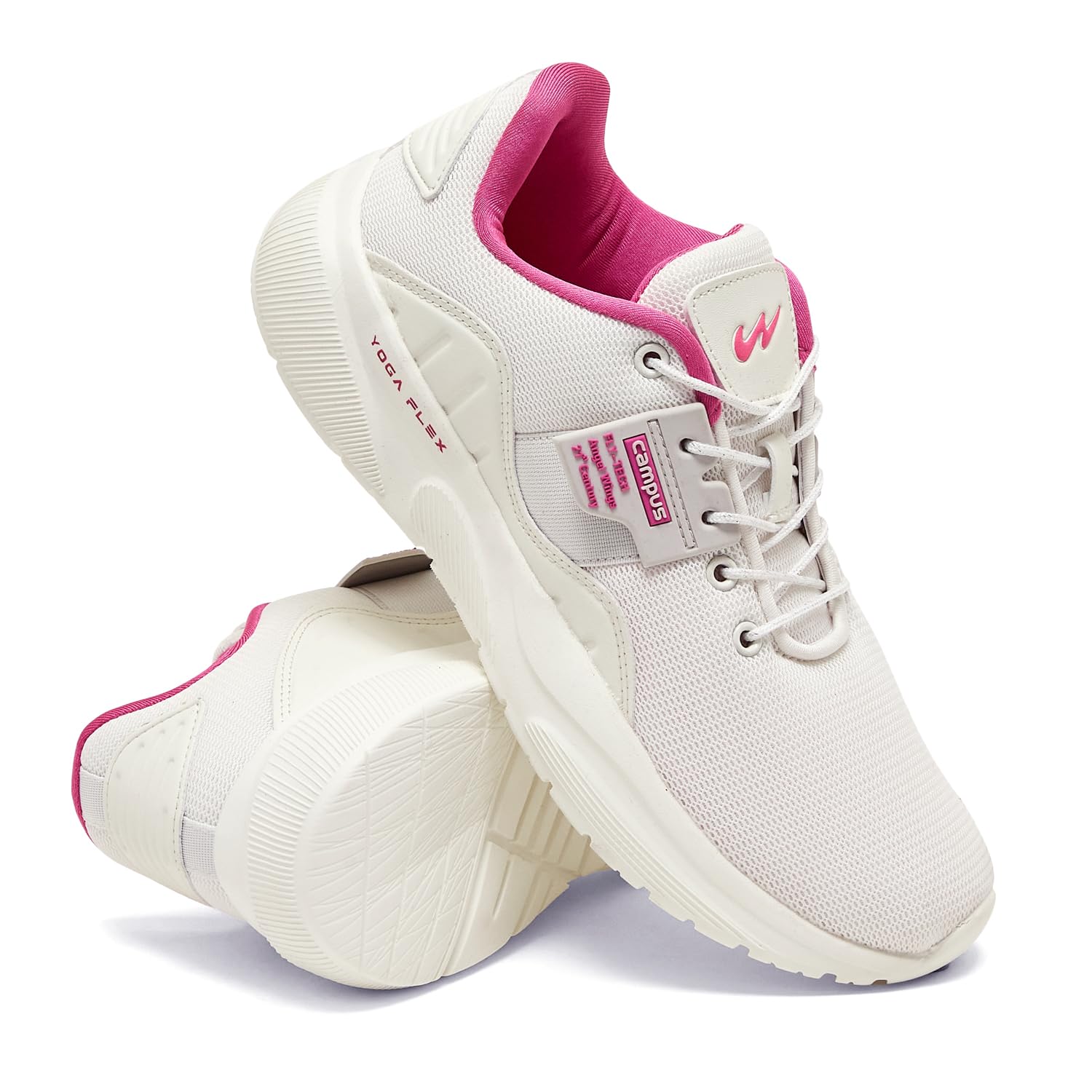 Claire Women's Running Shoes - WHT/Pink - Image 3