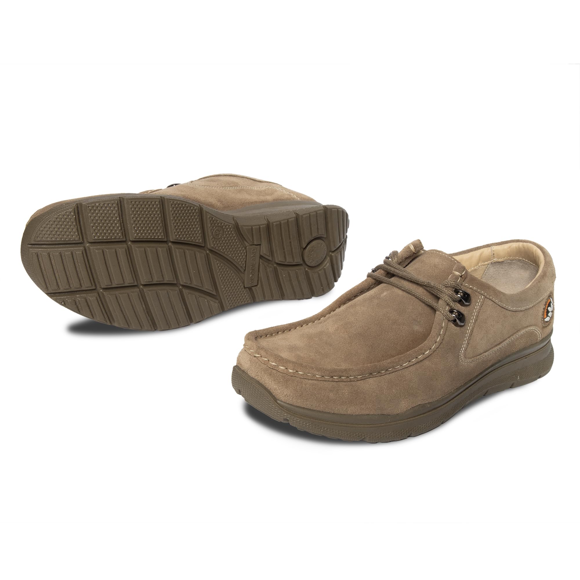 Woodland Men's Dubai Khaki Suede Shoes - Image 3