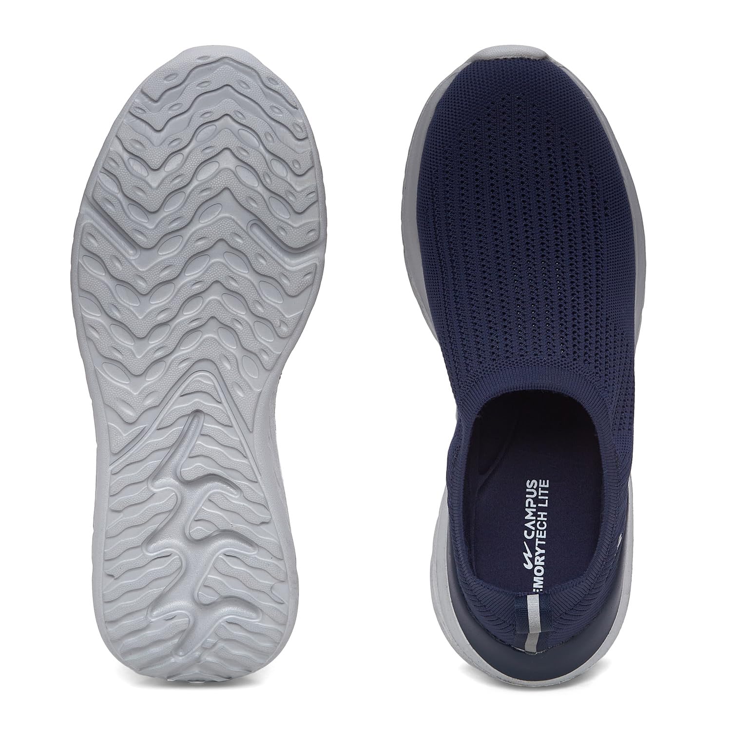 Campus Men's ANON Slip-On Walking Shoes - Navy/Silver - Image 5