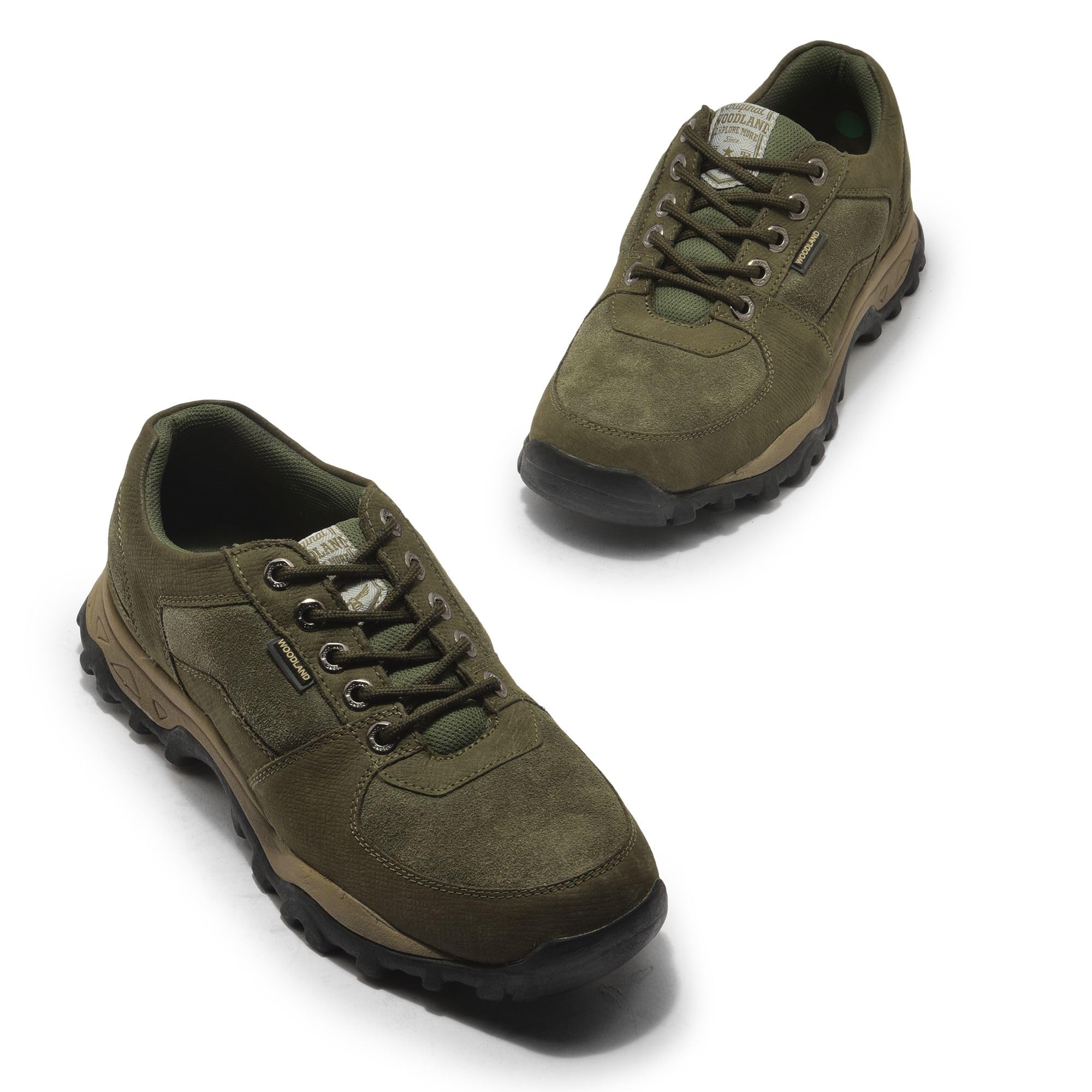 Woodland Men's Olive Green Leather Loafers - Image 3