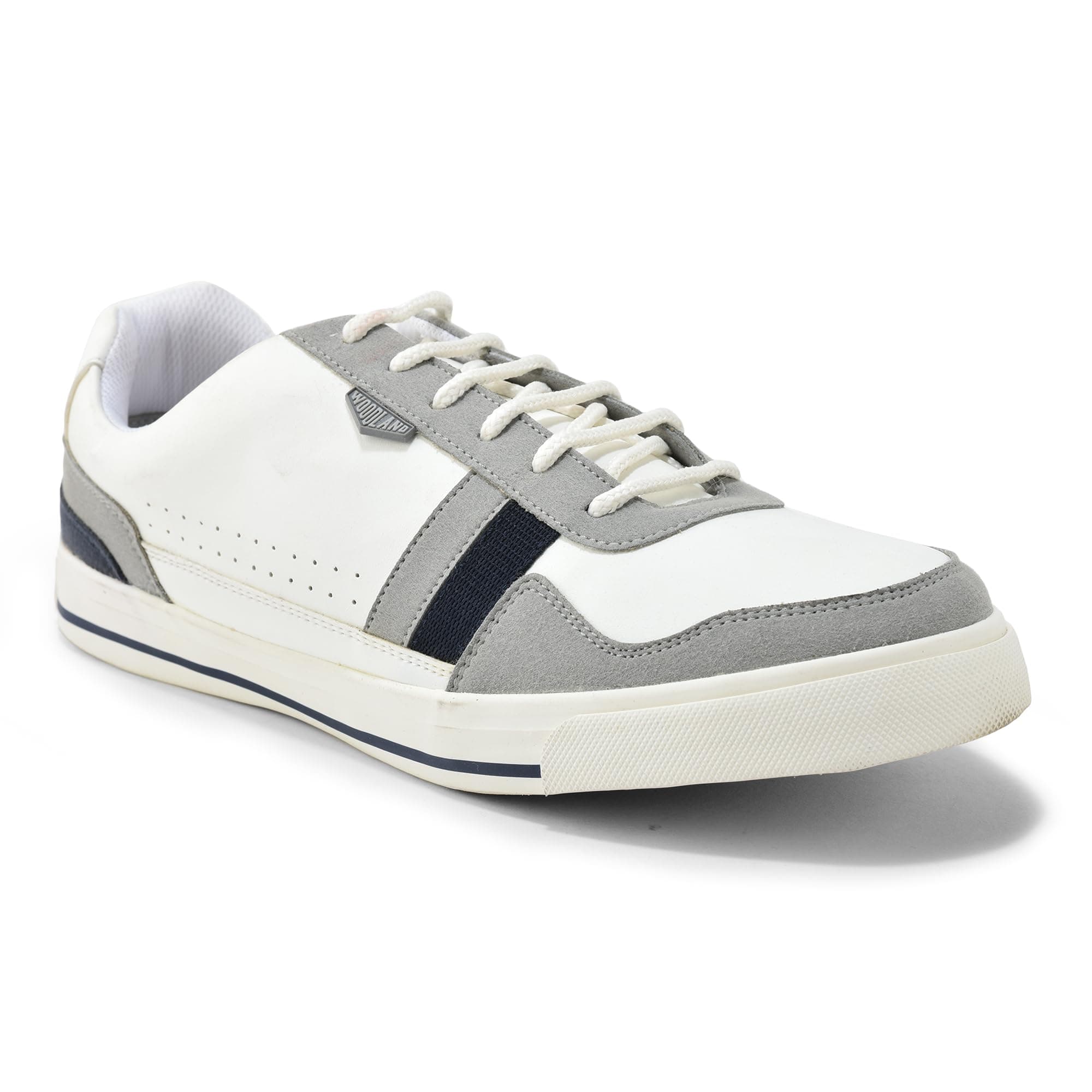Woodland Men's White PU Casual Shoes
