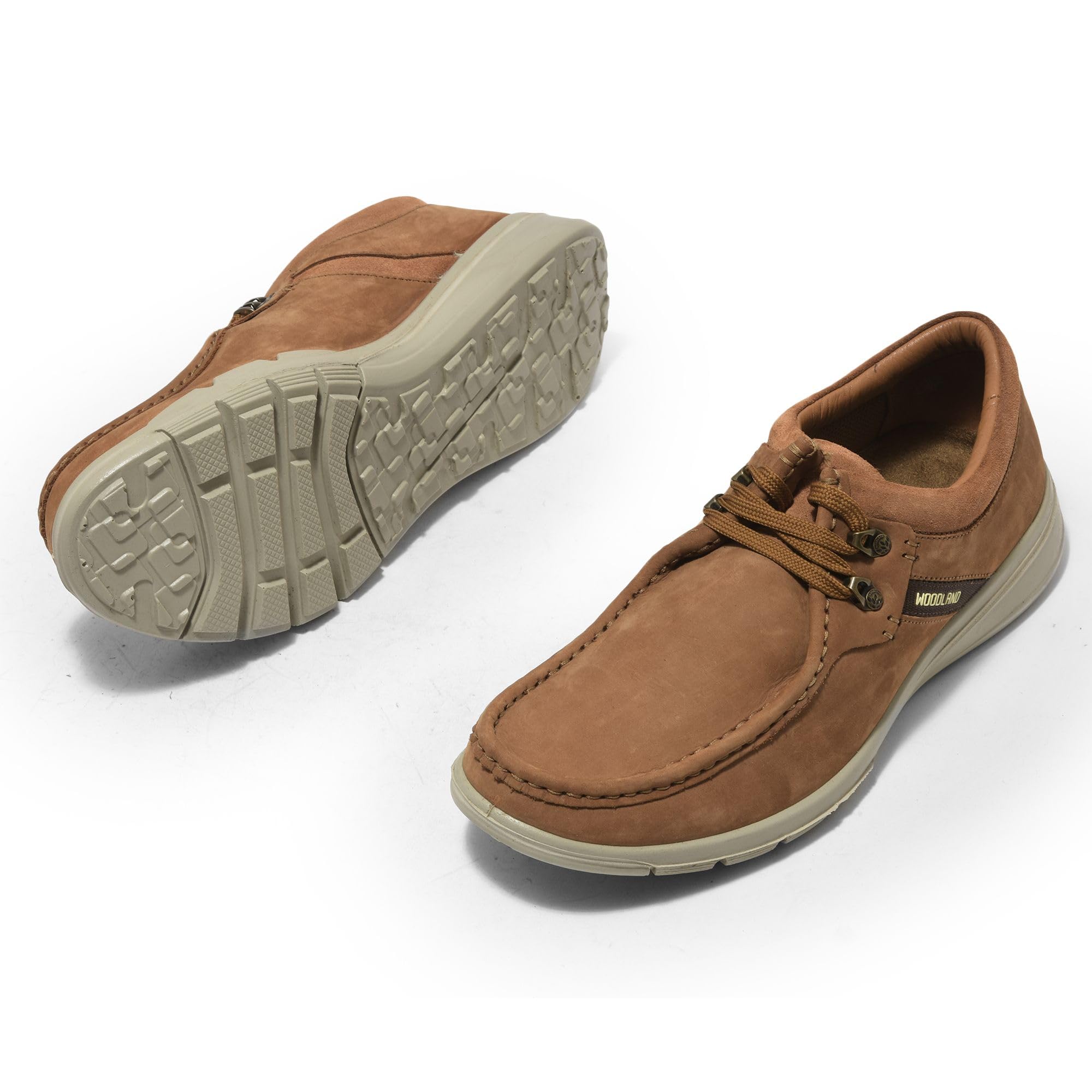 Woodland Men's Cashew Brown Leather Casual Shoe - Image 5