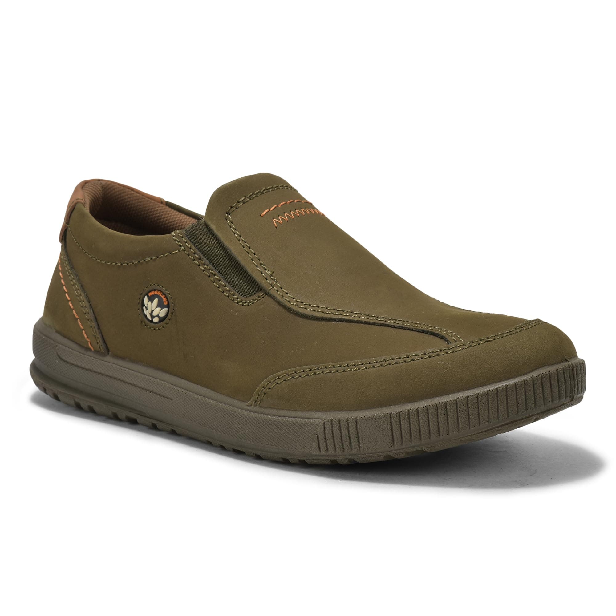 Woodland Men's Olive Green Nubuk Casual Shoes