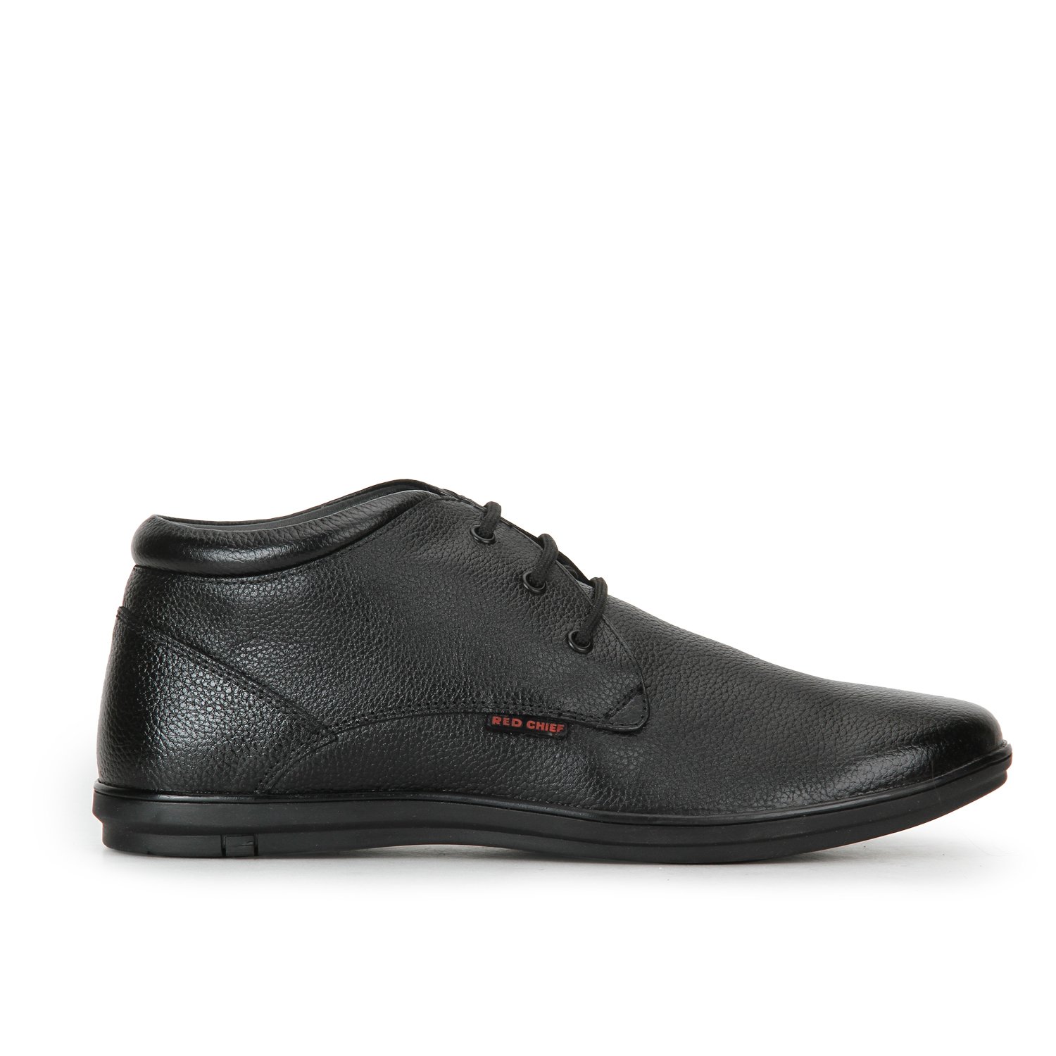 Red Chief Men's Black Leather Derby Shoes - Image 3