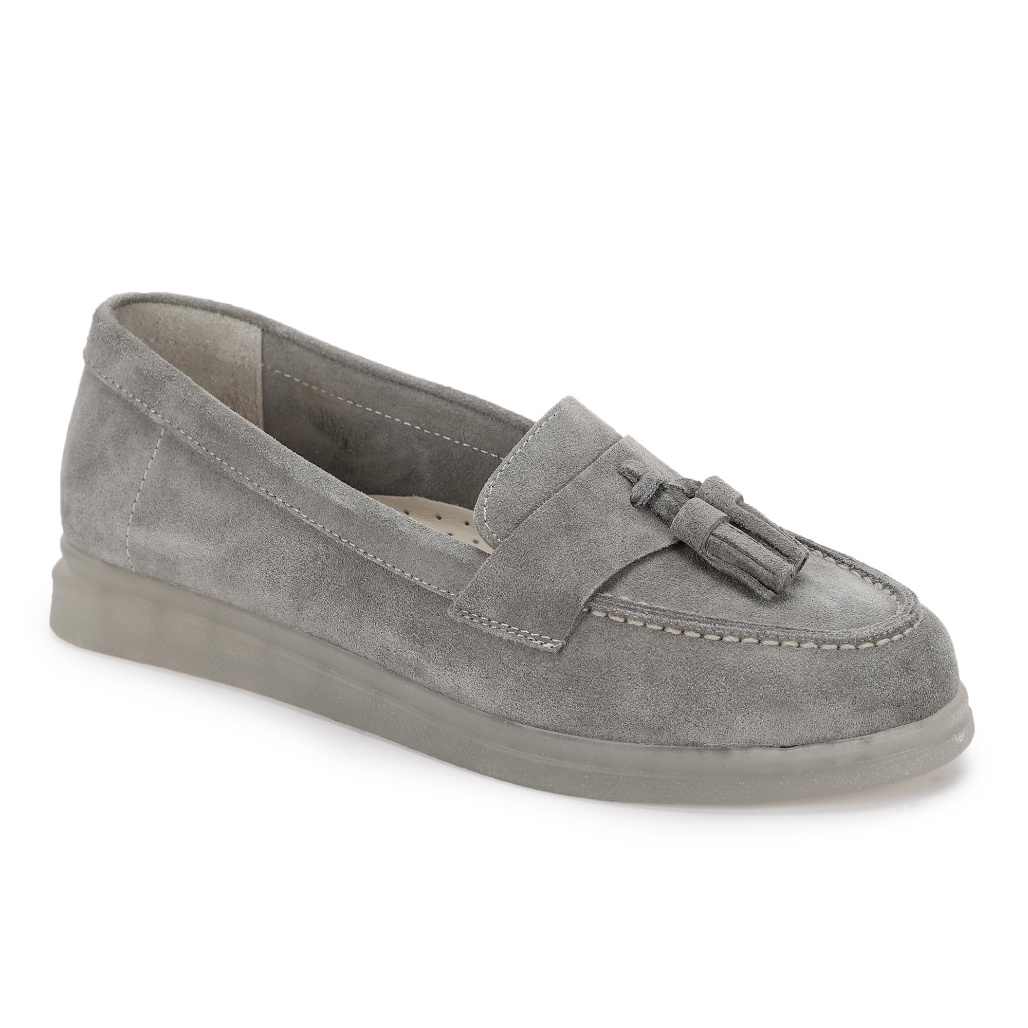 Woodland Grey Suede Casual Shoes for Women