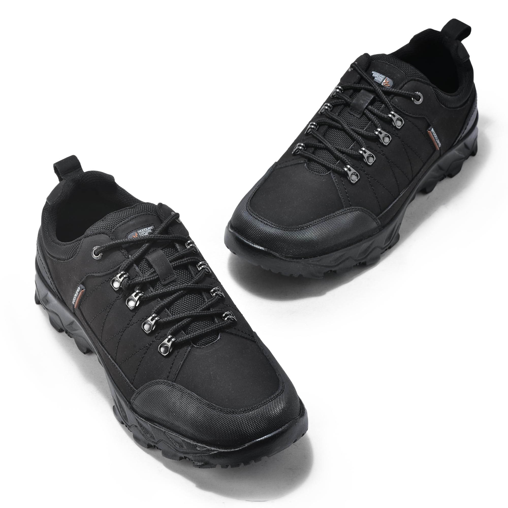 Woodland Men's Black Nubuk Casual Shoes - Image 3
