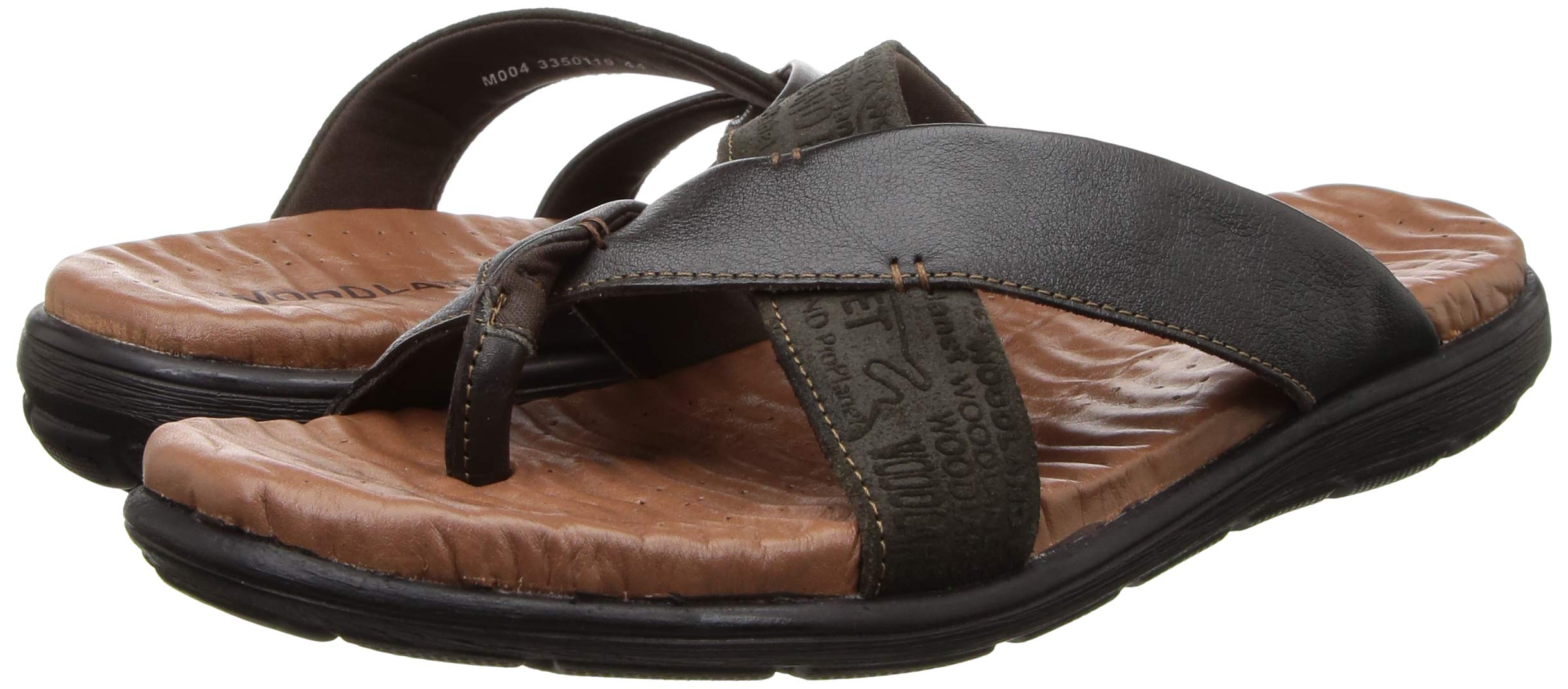 Woodland Men's Leather Slipper - DBROWN - Image 2