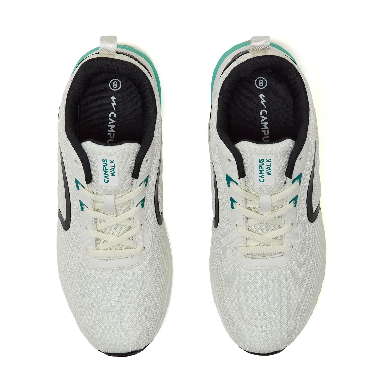 Camp Karl Men's Running Shoes - White/Silver Green - Image 4