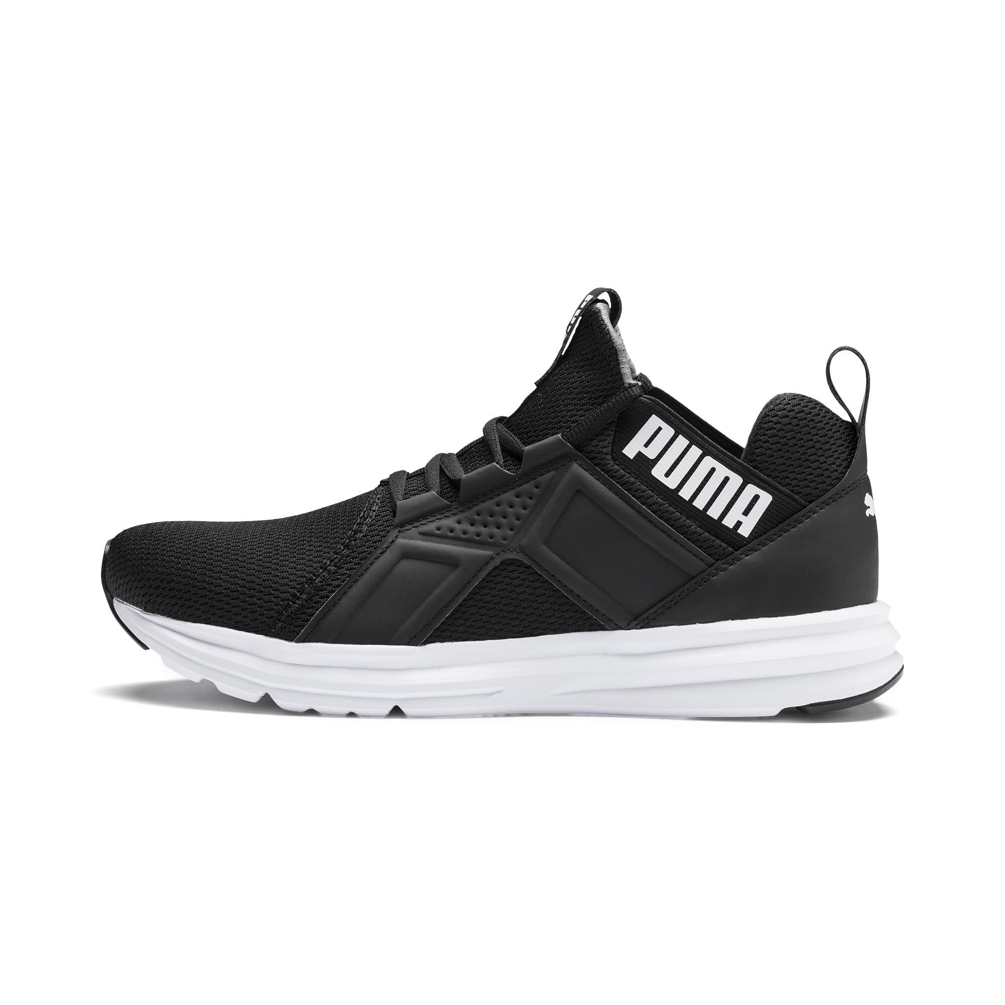 Puma Men Enzo Running Shoe - Black White