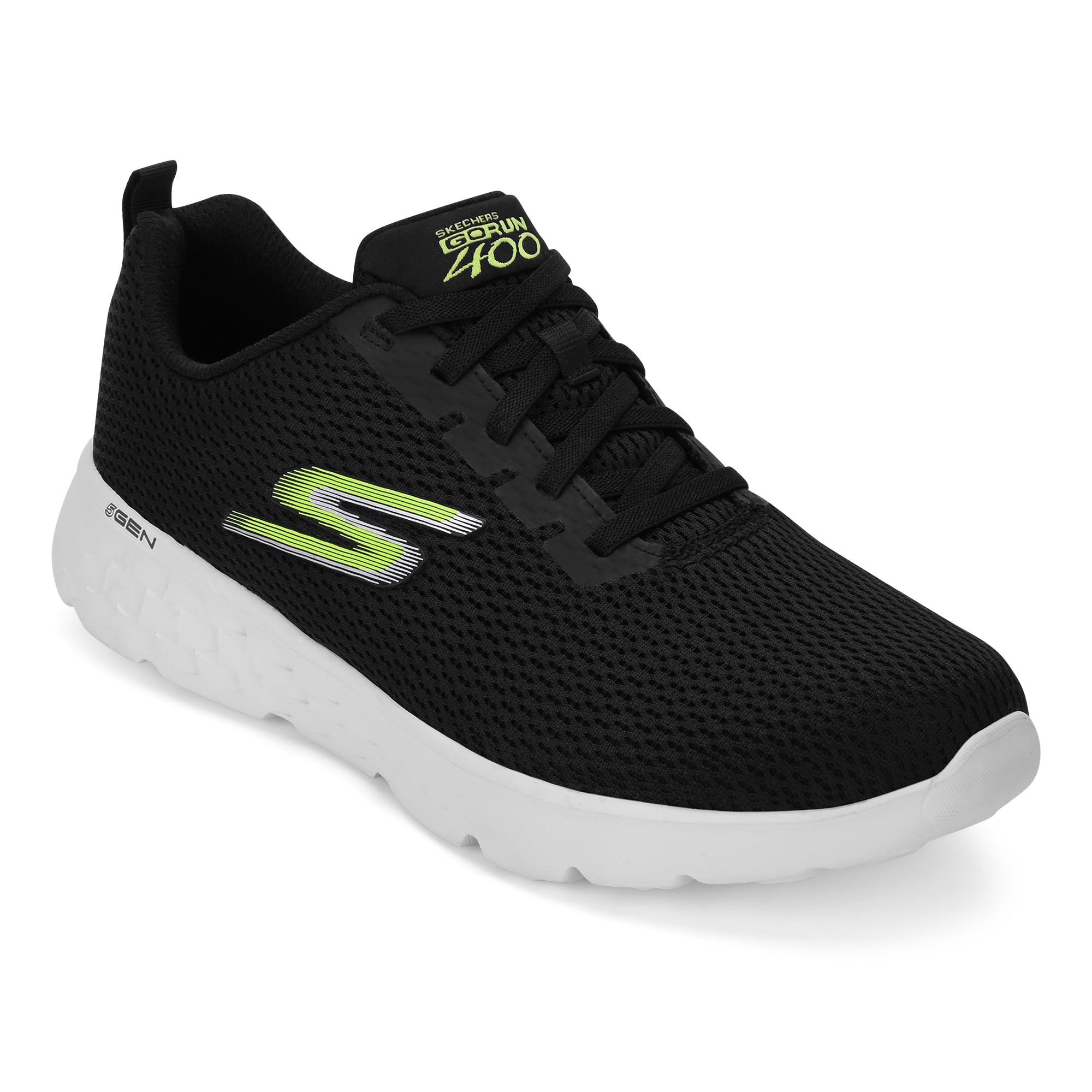 Skechers Men's Go Run 400 - Black/Lime - Image 5