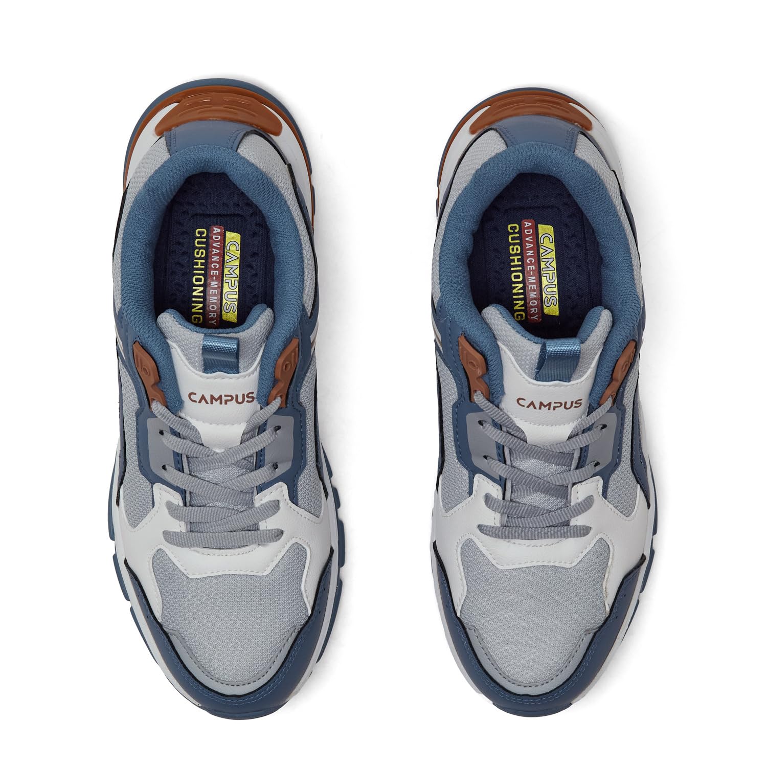 Campus Men's Harmony Sneakers - Light Grey Red Slate - Image 4