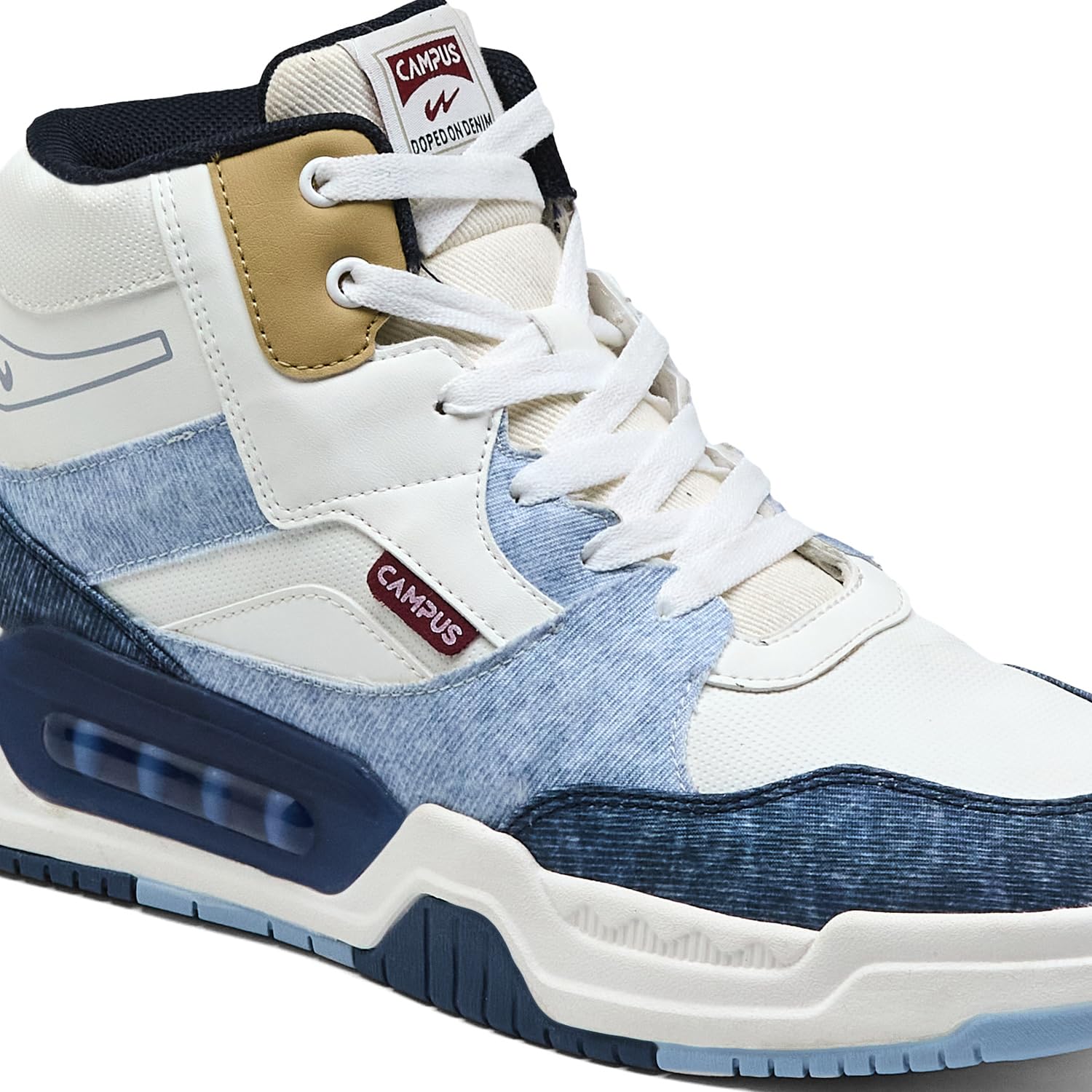 Campus Men's Darrell Sneakers - White Navy - Image 4