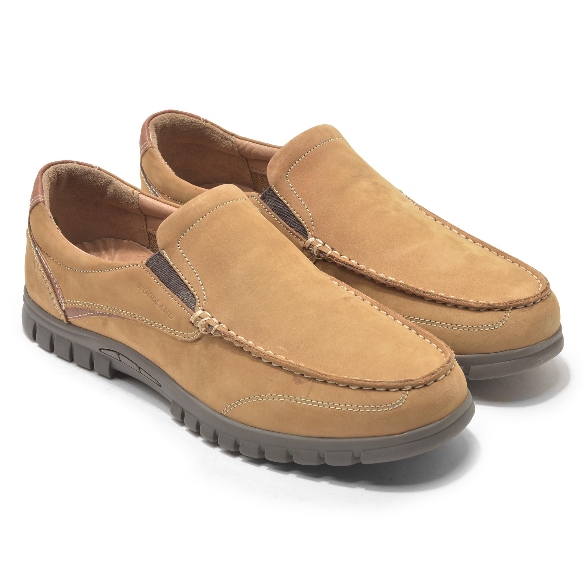 Woodland Men's Camel Leather Loafers - Image 2