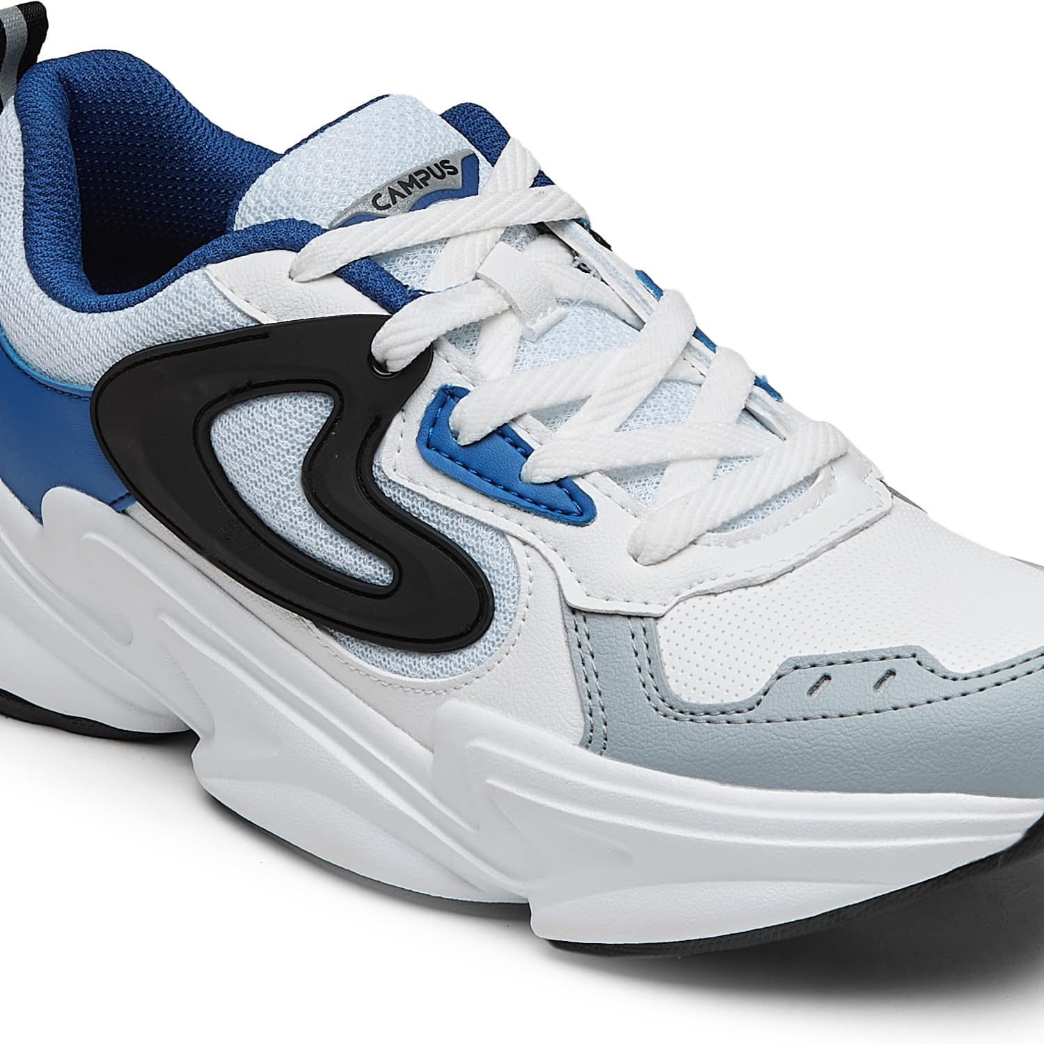 Campus Stardust Sneakers for Men - White/Sky Blue - Image 4