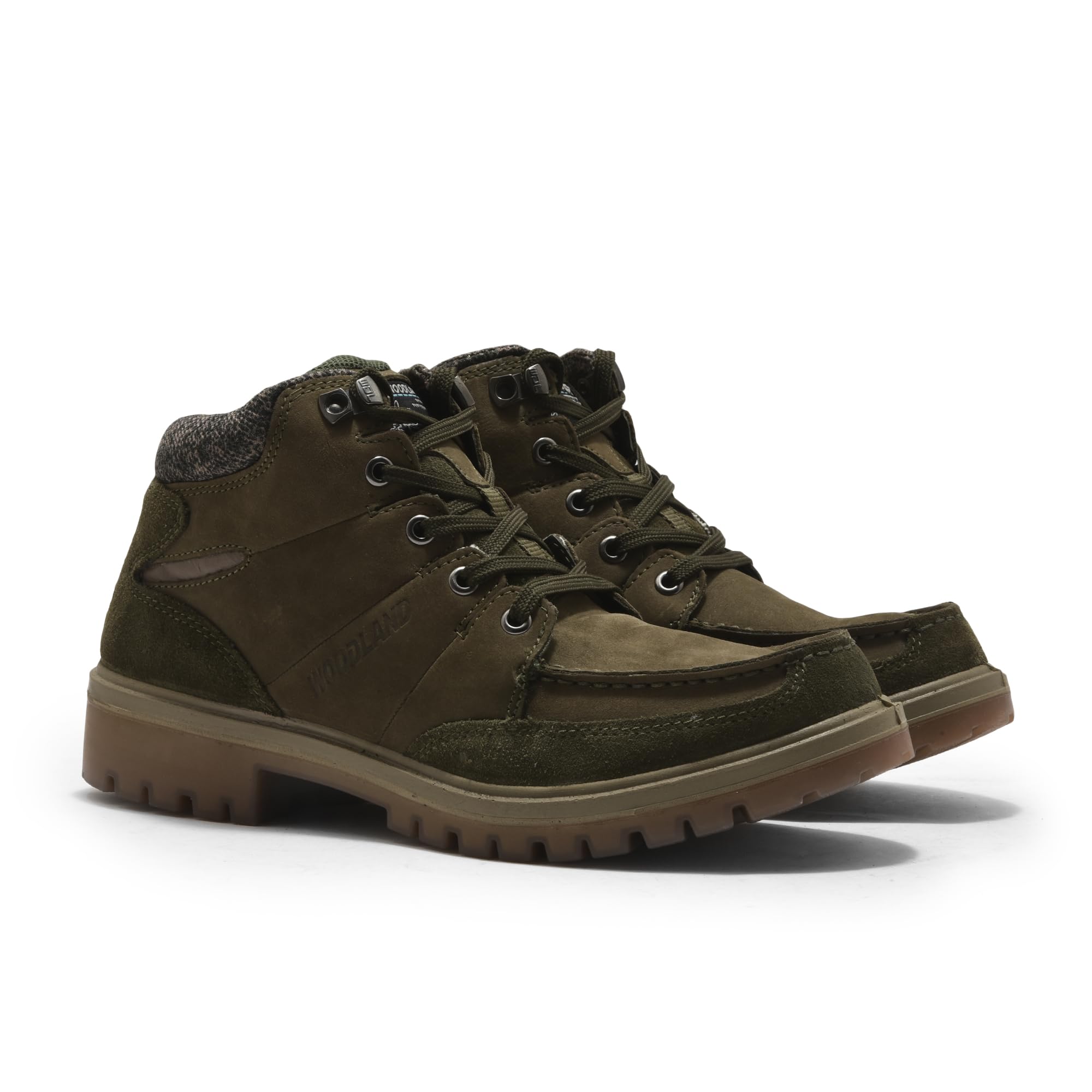 Woodland Men's Olive Green Leather Ankle Boot - Image 2