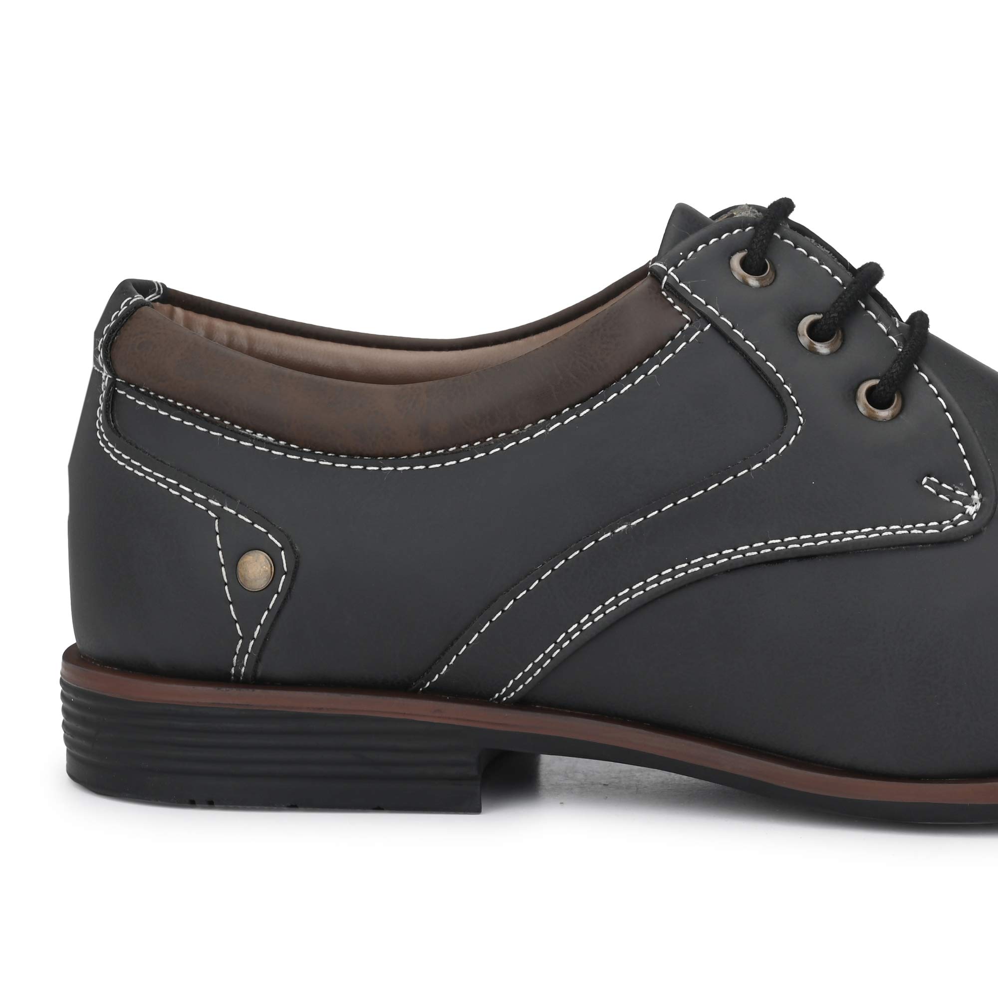 Centrino Black Derby Formal Shoes for Men - Image 4