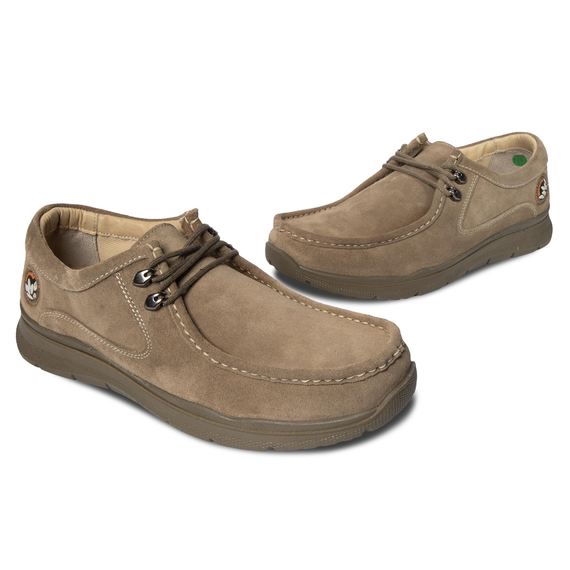 Woodland Men's Dubai Khaki Suede Shoes - Image 2