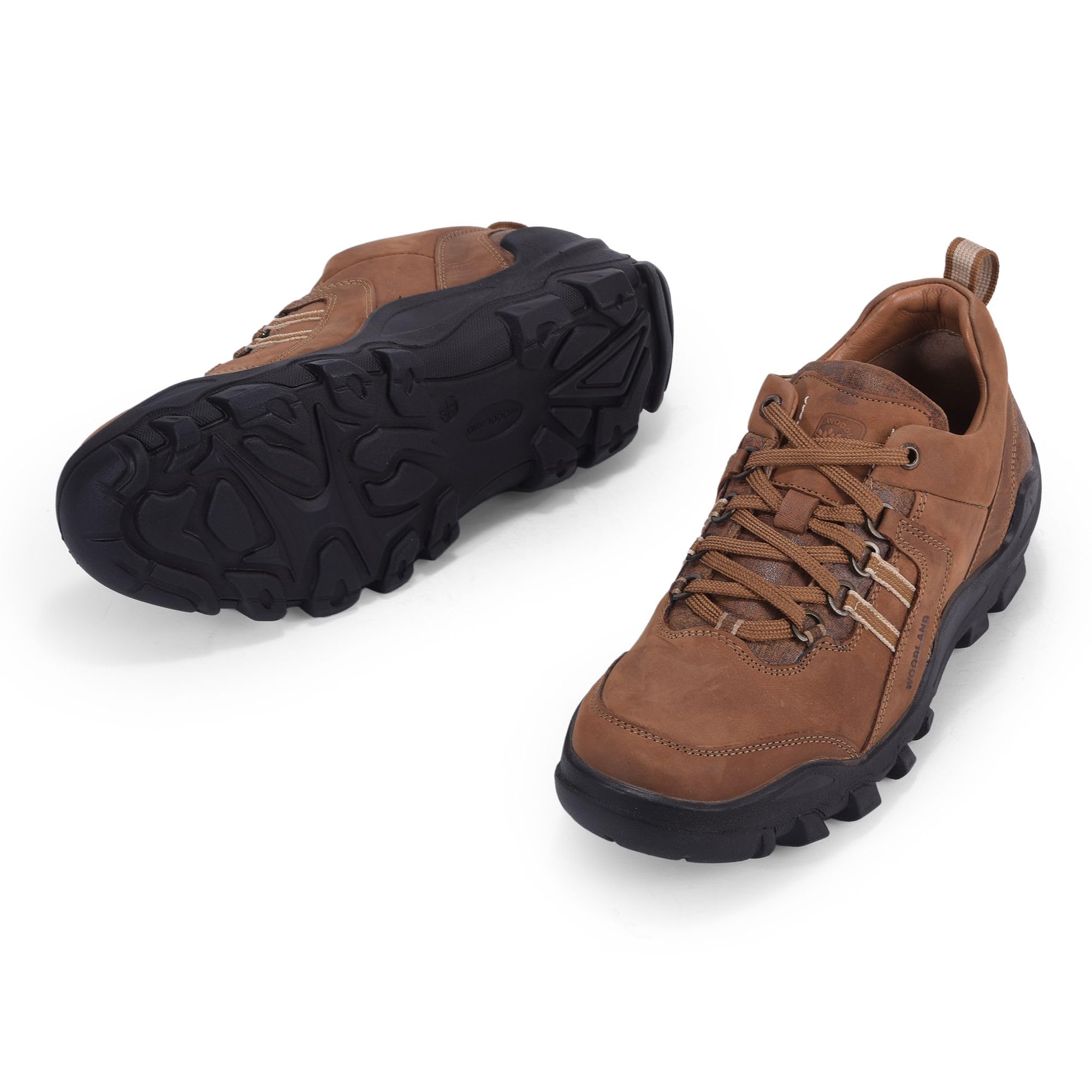 Woodland Men's Cashew Brown Leather Loafers - Image 5