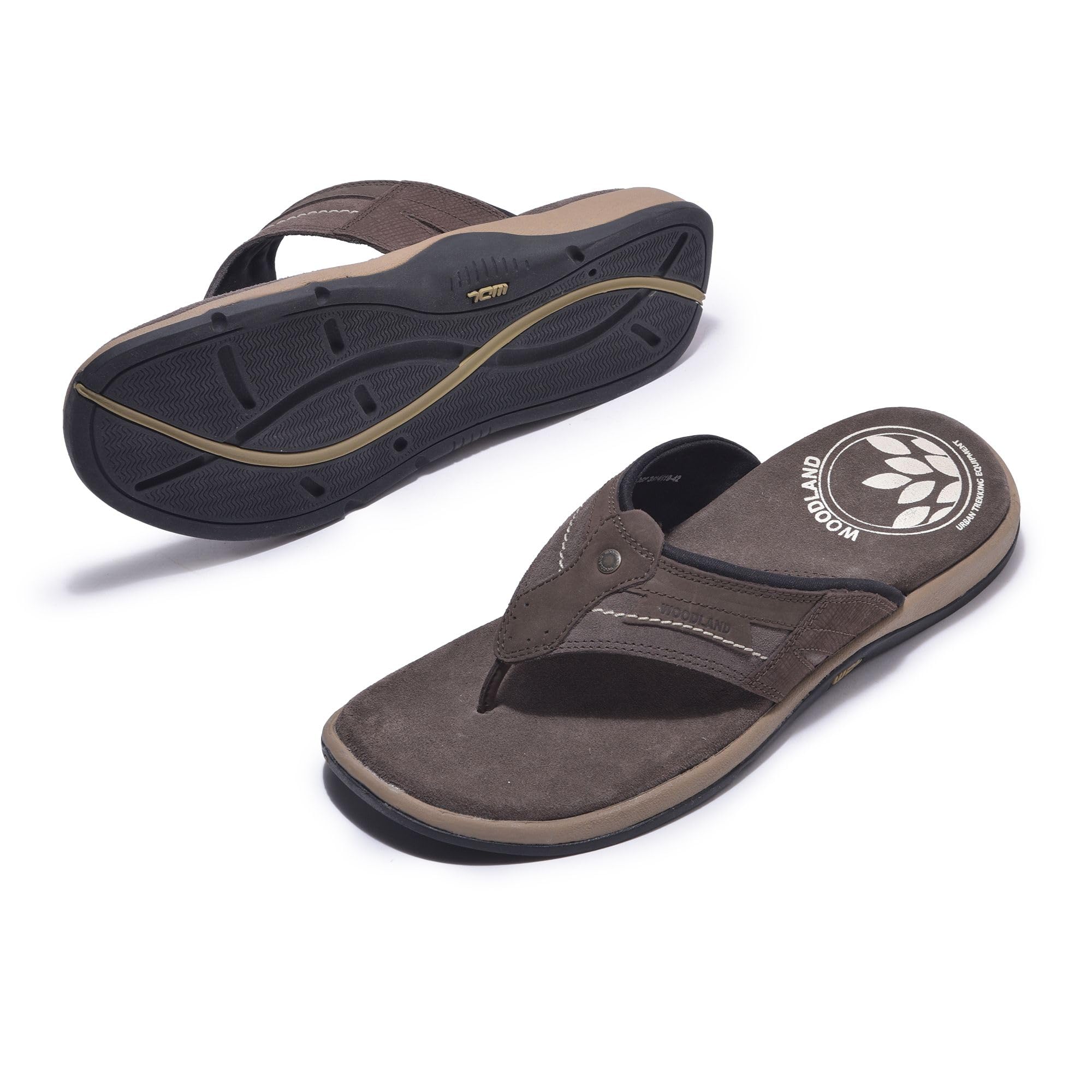 Woodland Men's Brown Leather Slipper - Image 4