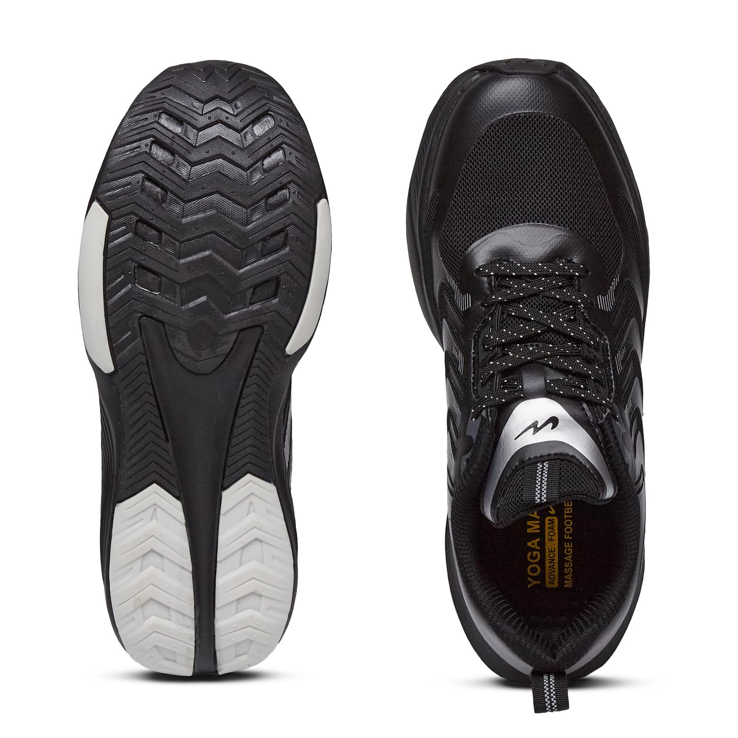 Campus Sniper Men's Running Shoes - Black Silver - Image 5