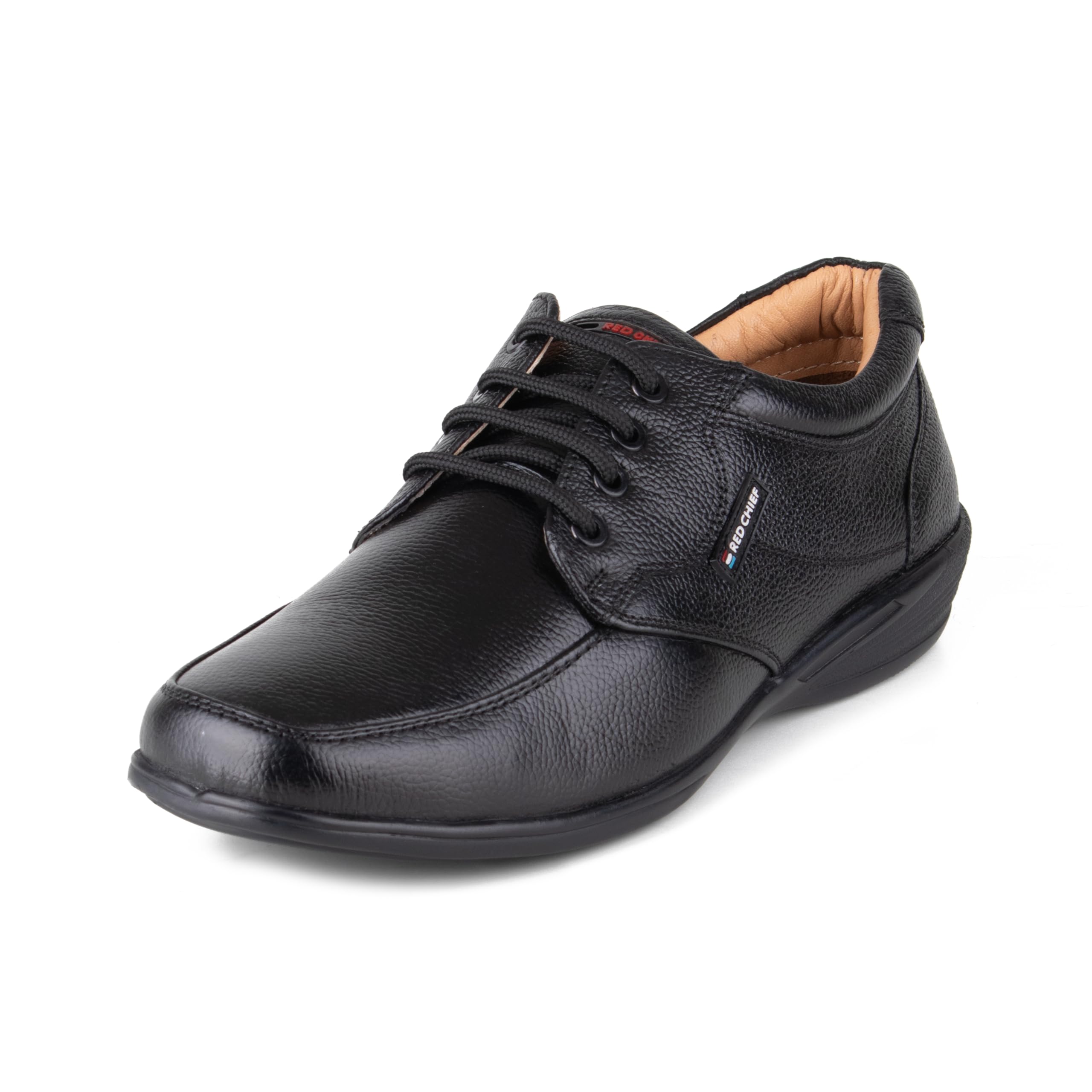 Red Chief Black Leather Formal Shoes for Men