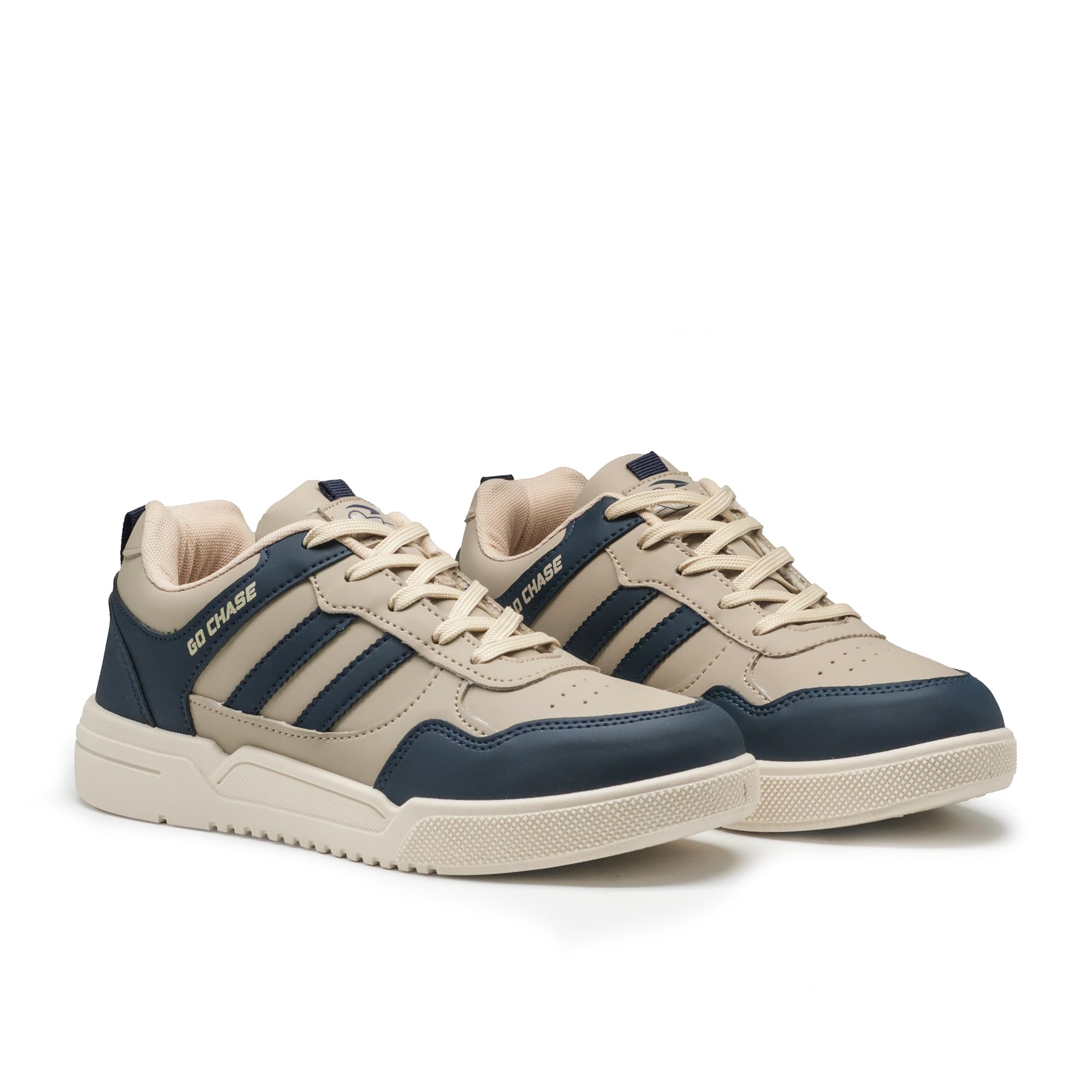 ASIAN CRUZER Casual Sneakers for Men - Beige Navy