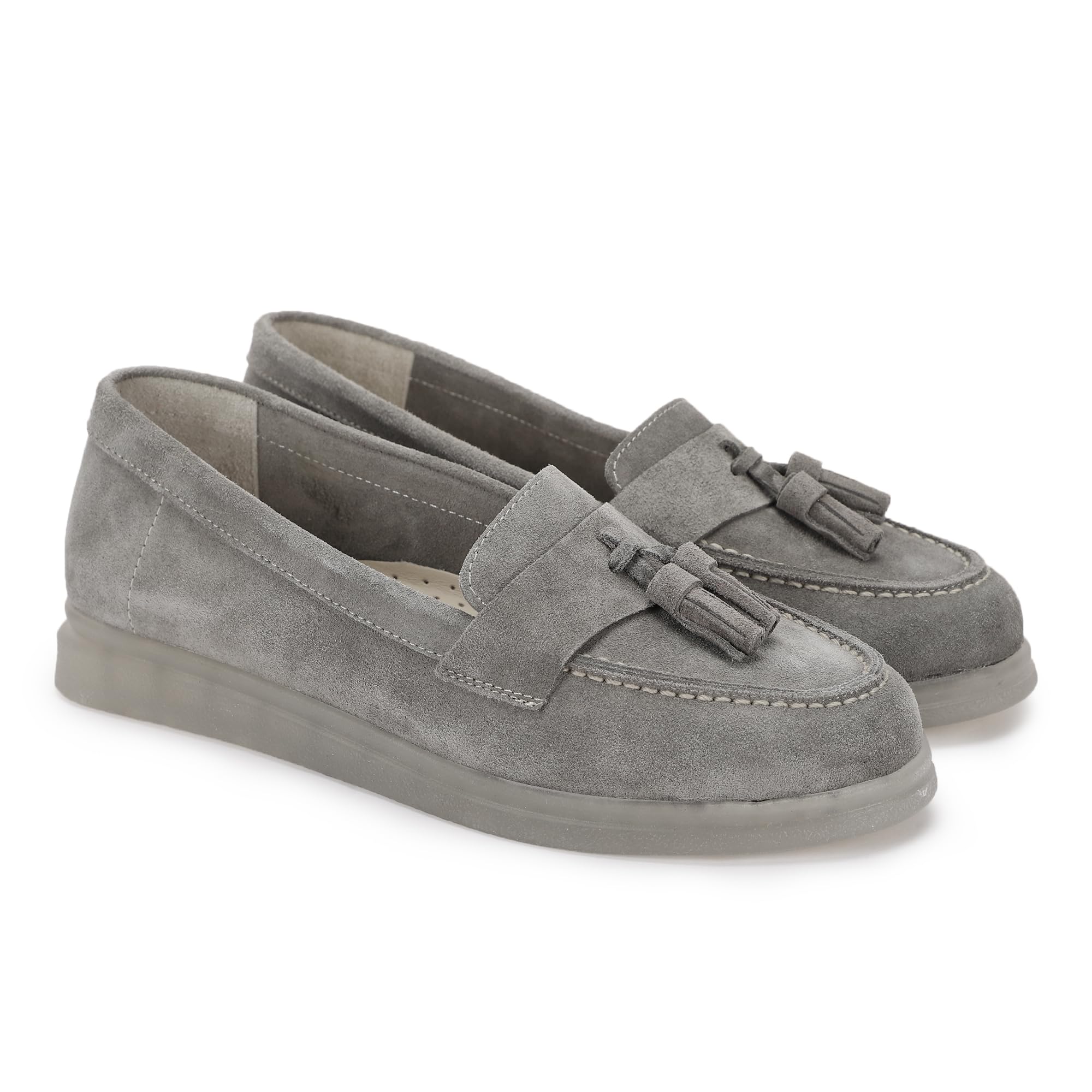 Woodland Grey Suede Casual Shoes for Women - Image 2