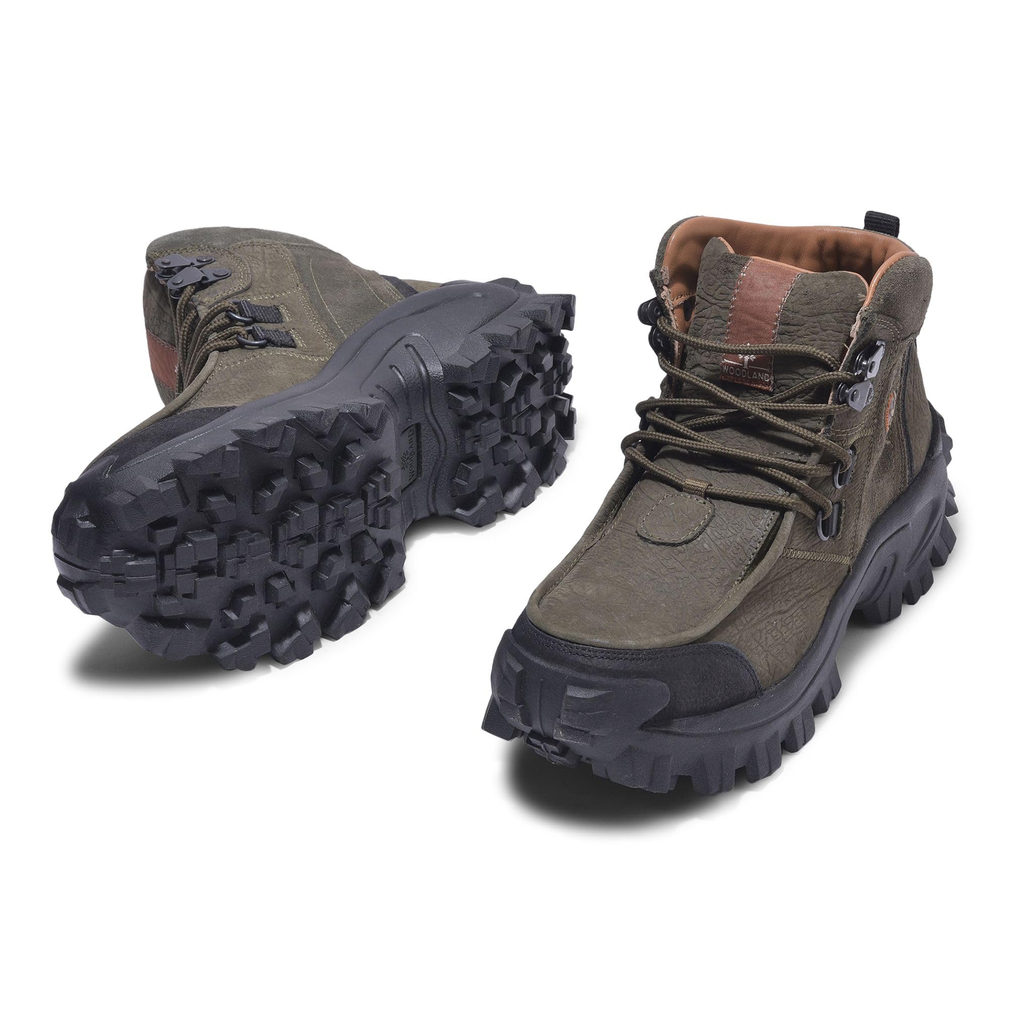 Woodland Mens Ankle Boot - Olive Green - Image 4