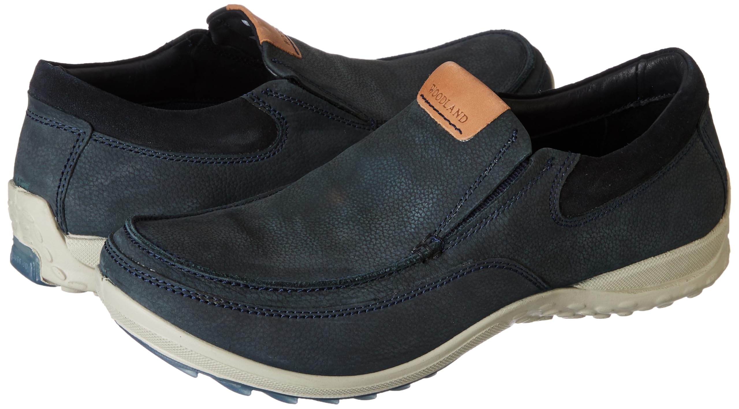Woodland Men's Navy Nubuk Casual Shoes - Image 3