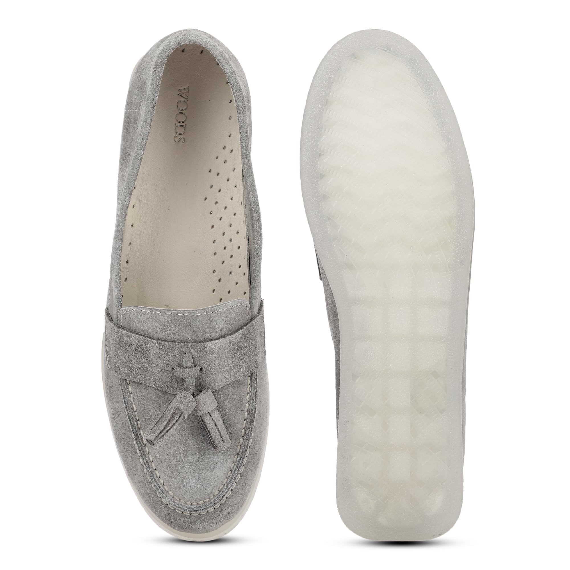 Woodland Grey Suede Casual Shoes for Women - Image 4