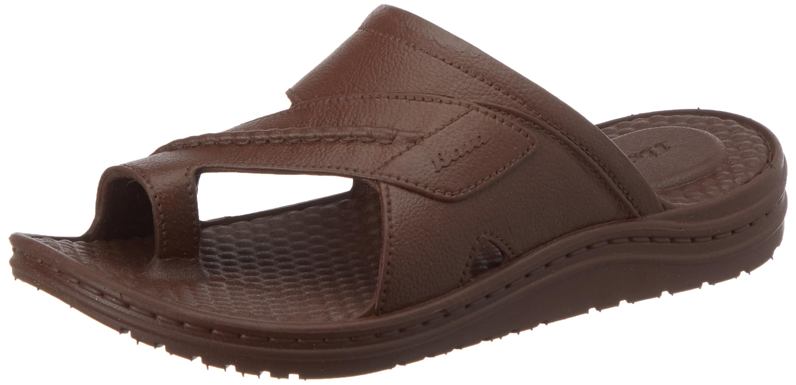 BATA Men's JACOB MONO Toe Ring Slippers - DARK BROWN