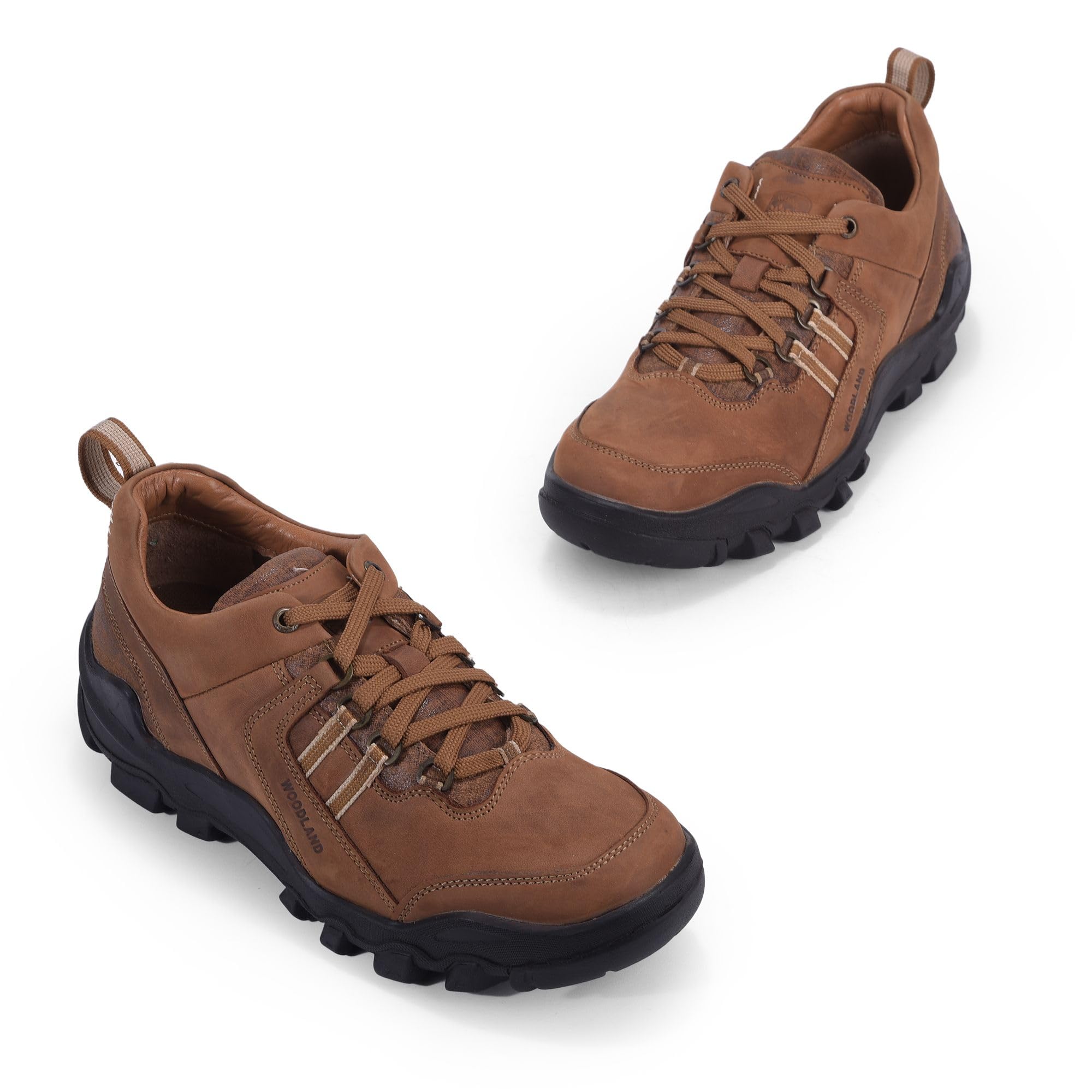 Woodland Men's Cashew Brown Leather Loafers - Image 3