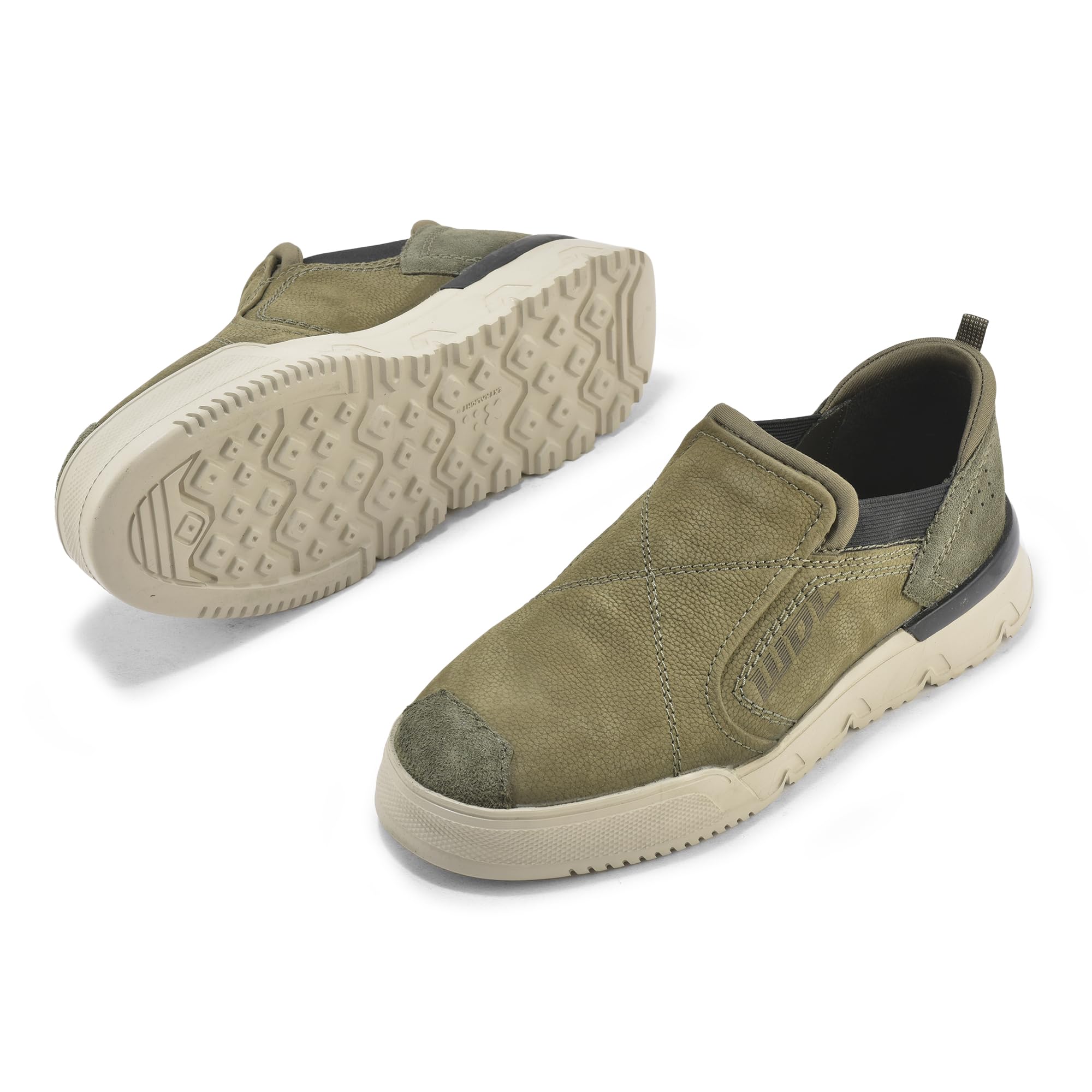 Woodland Men's Olive Green Nubuk Casual Shoes - Image 5