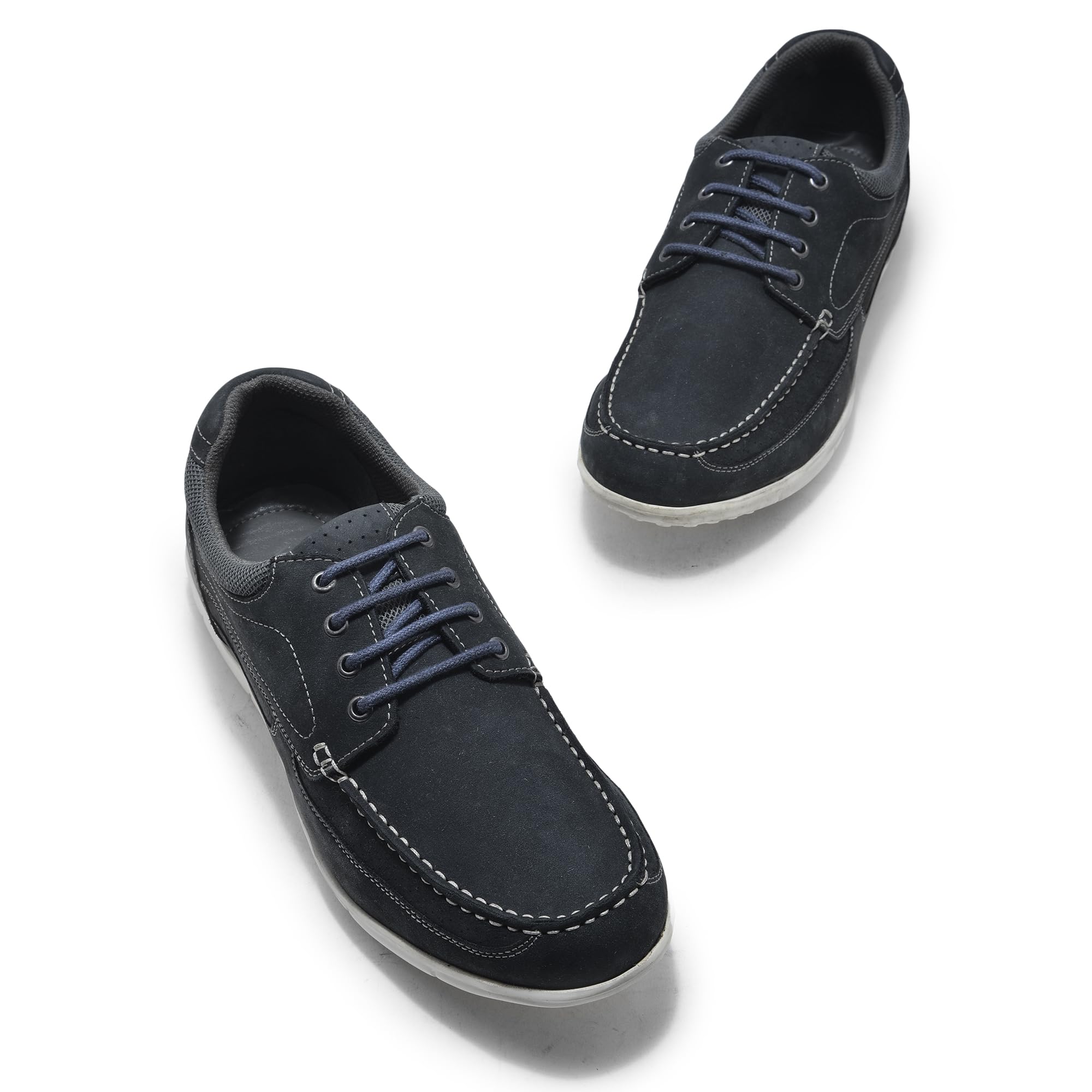 Woodland Men's Leather Casual Shoes - Navy - Image 3