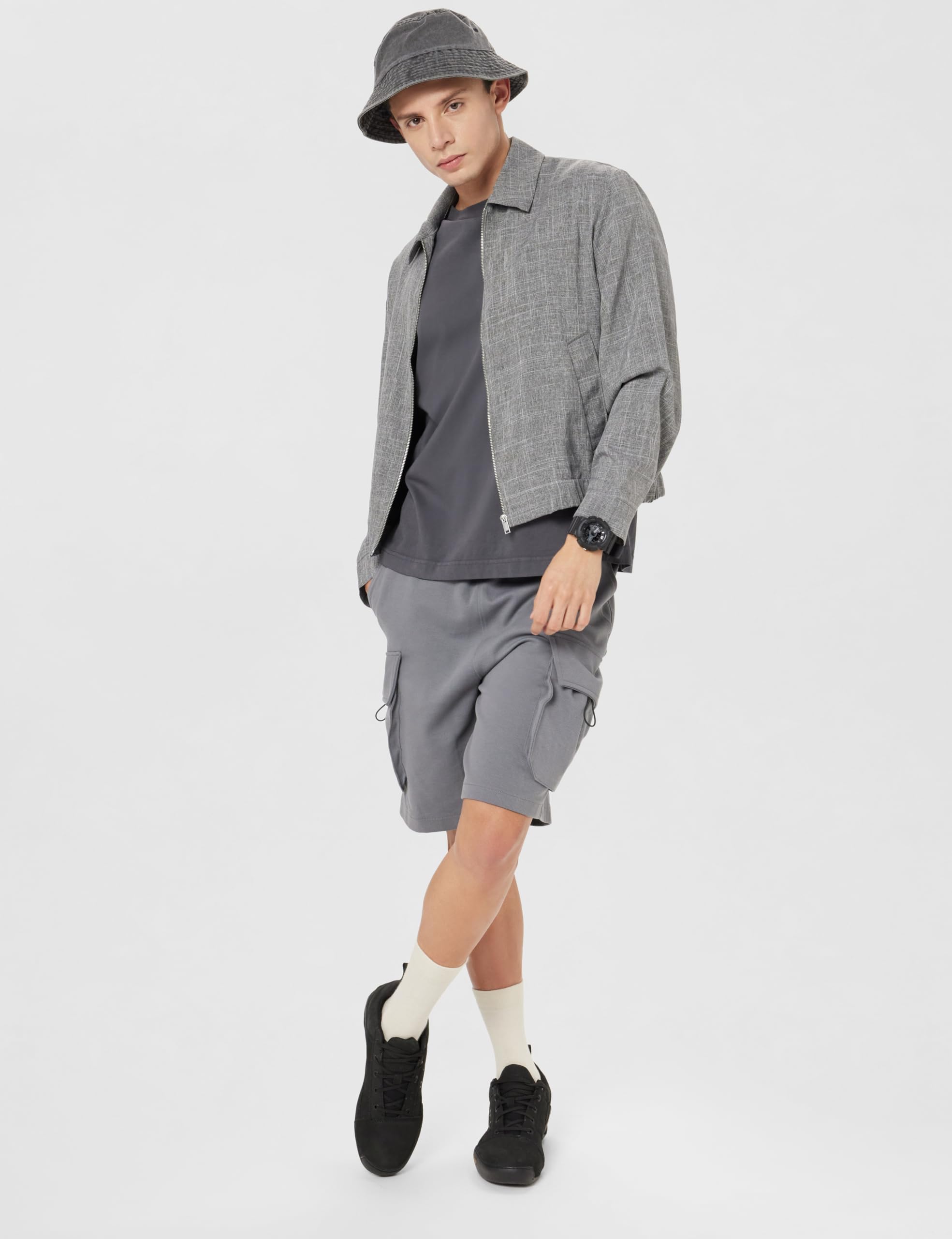 Woodland Men's Black Nubuk Casual Shoes - Image 2