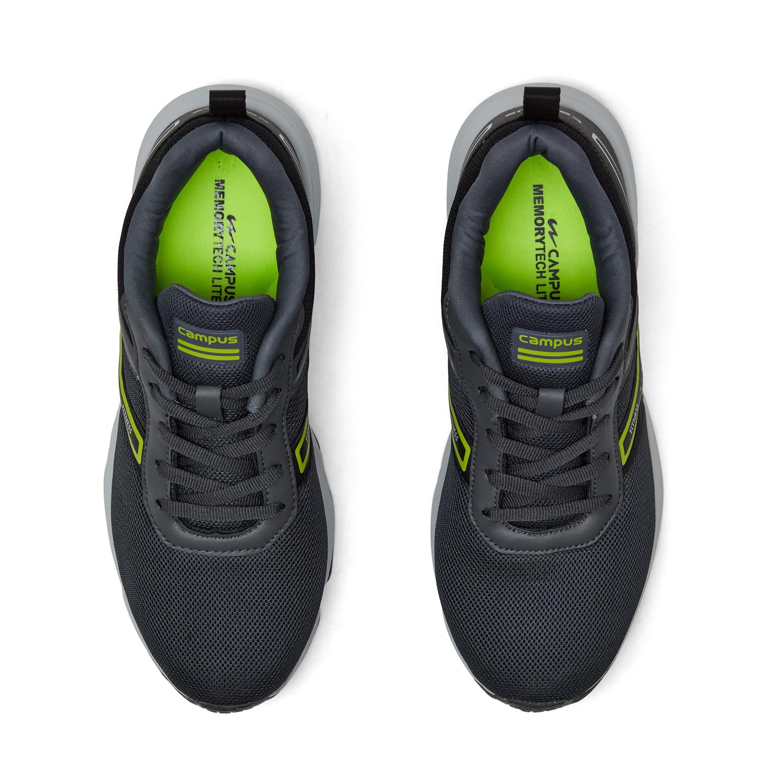 Campus Men's Hurricane Running Shoes - Gry/BLK - Image 4